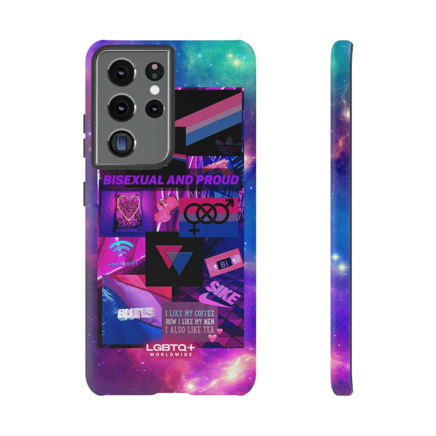 LGBTQWorldwide - ,,BISEXUAL" Doppelgehäuse Handyhülle Accessories, Glossy, iPhone Cases, Matte, Phone accessory, Phone Cases, Samsung Cases, Thermo, Valentine's Day Picks lgbtq Bekleidung Accessoires unisex Zubehör