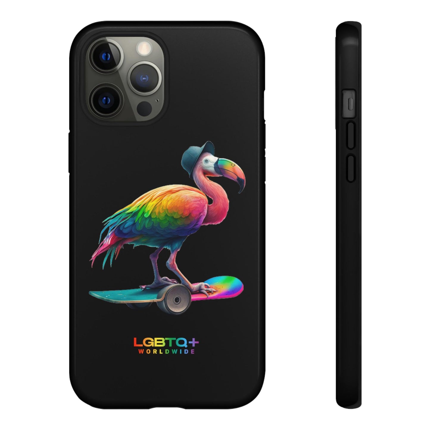 LGBTQWorldwide - ,,FLAMINGO" Doppelgehäuse Handyhülle Accessories, Glossy, iPhone Cases, Matte, Phone accessory, Phone Cases, Samsung Cases, tough, Valentine's Day Picks lgbtq Bekleidung Accessoires unisex Zubehör