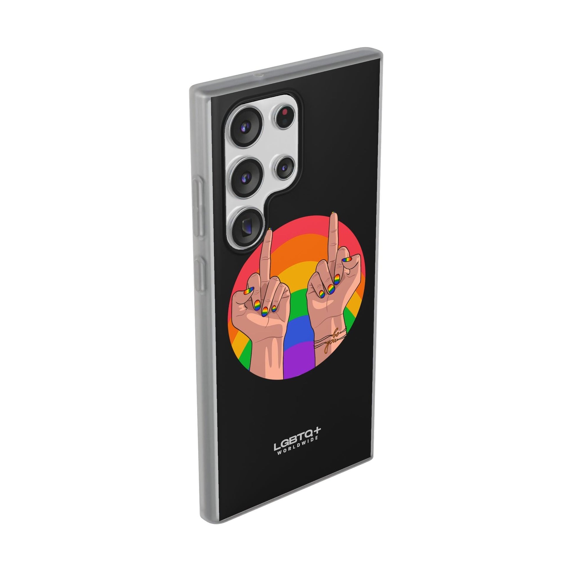 LGBTQWorldwide - ,,GIVE A FUCK" Flexible Handyhülle Accessories, Case, iPhone, iPhone Cases, Phone accessory, Phone Cases, Samsung Cases, silikon, Valentine's Day promotion lgbtq Bekleidung Accessoires unisex Zubehör