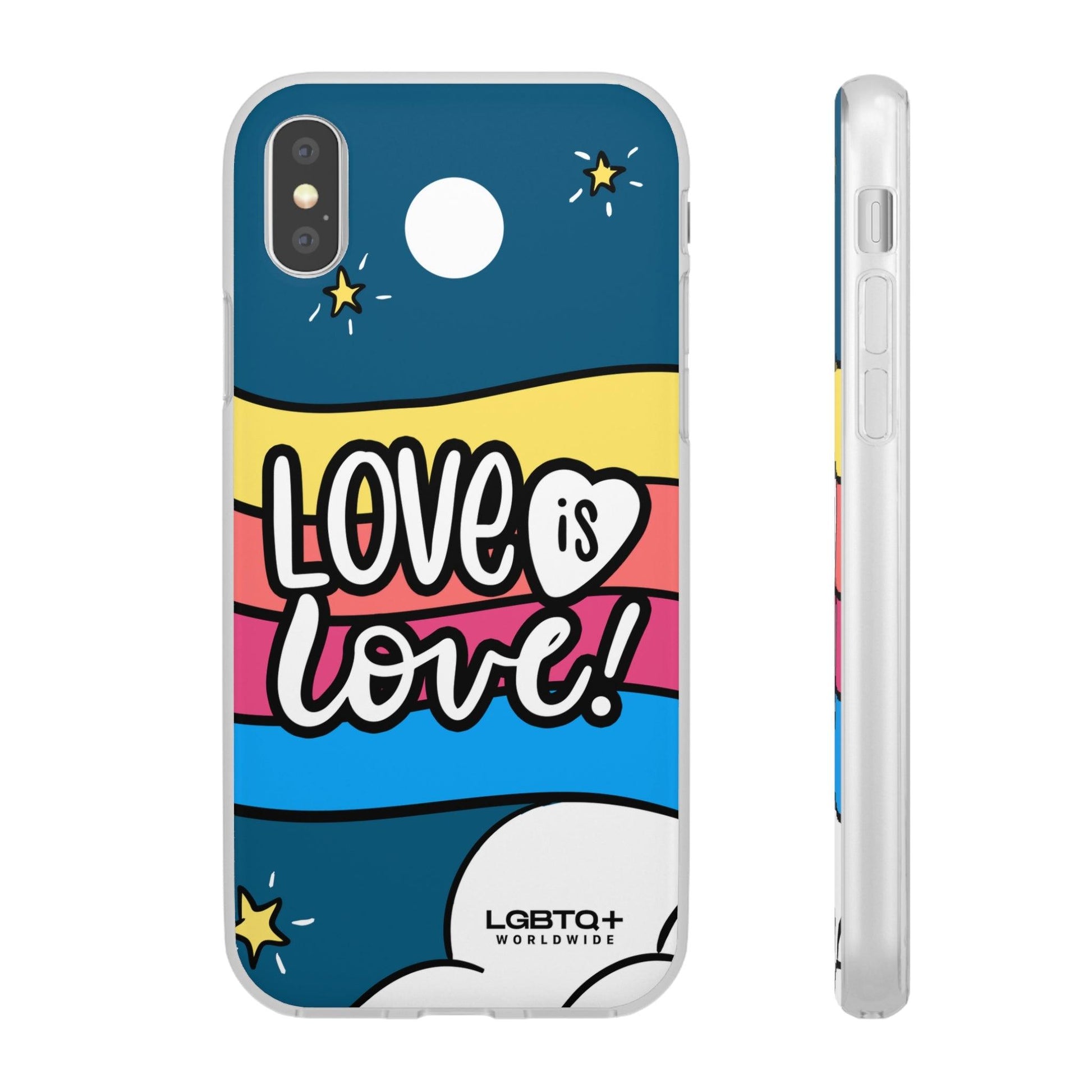 LGBTQWorldwide - ,,LIEBES WOLKE" Flexible Handyhülle Accessories, Case, iPhone, iPhone Cases, Phone accessory, Phone Cases, Samsung Cases, silikon, Valentine's Day promotion lgbtq Bekleidung Accessoires unisex Zubehör