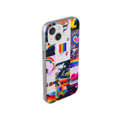 LGBTQWorldwide - ,,REGENBOGEN" Flexible Handyhülle Accessories, Case, iPhone, iPhone Cases, Phone accessory, Phone Cases, Samsung Cases, silikon, Valentine's Day promotion lgbtq Bekleidung Accessoires unisex Zubehör