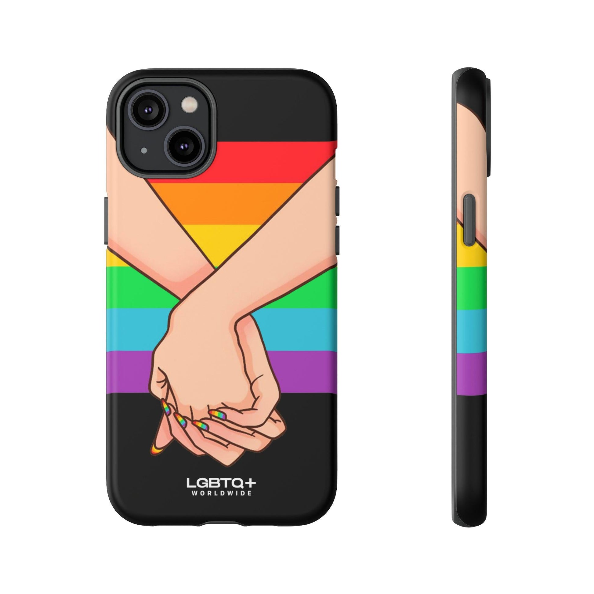 LGBTQWorldwide - ,,TOGETHER PRIDE" Doppelgehäuse Handyhülle Accessories, Glossy, iPhone Cases, Matte, Phone accessory, Phone Cases, Samsung Cases, Thermo, Valentine's Day Picks lgbtq Bekleidung Accessoires unisex Zubehör