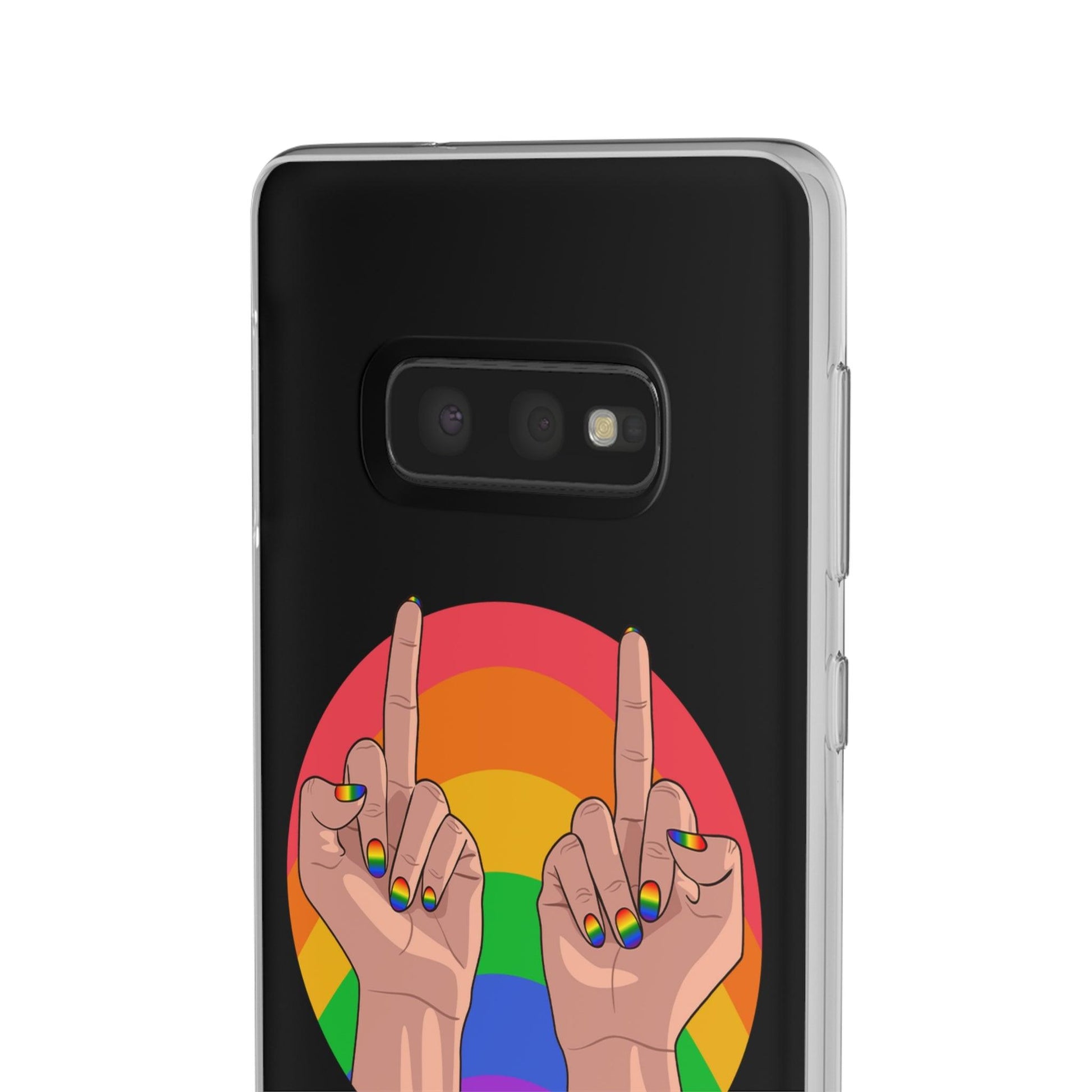 LGBTQWorldwide - ,,GIVE A FUCK" Flexible Handyhülle Accessories, Case, iPhone, iPhone Cases, Phone accessory, Phone Cases, Samsung Cases, silikon, Valentine's Day promotion lgbtq Bekleidung Accessoires unisex Zubehör