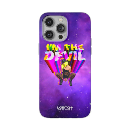 LGBTQWorldwide - ,,I AM THE DEVIL" Flexible Handyhülle Accessories, Case, iPhone, iPhone Cases, Phone accessory, Phone Cases, Samsung Cases, silikon, Valentine's Day promotion lgbtq Bekleidung Accessoires unisex Zubehör