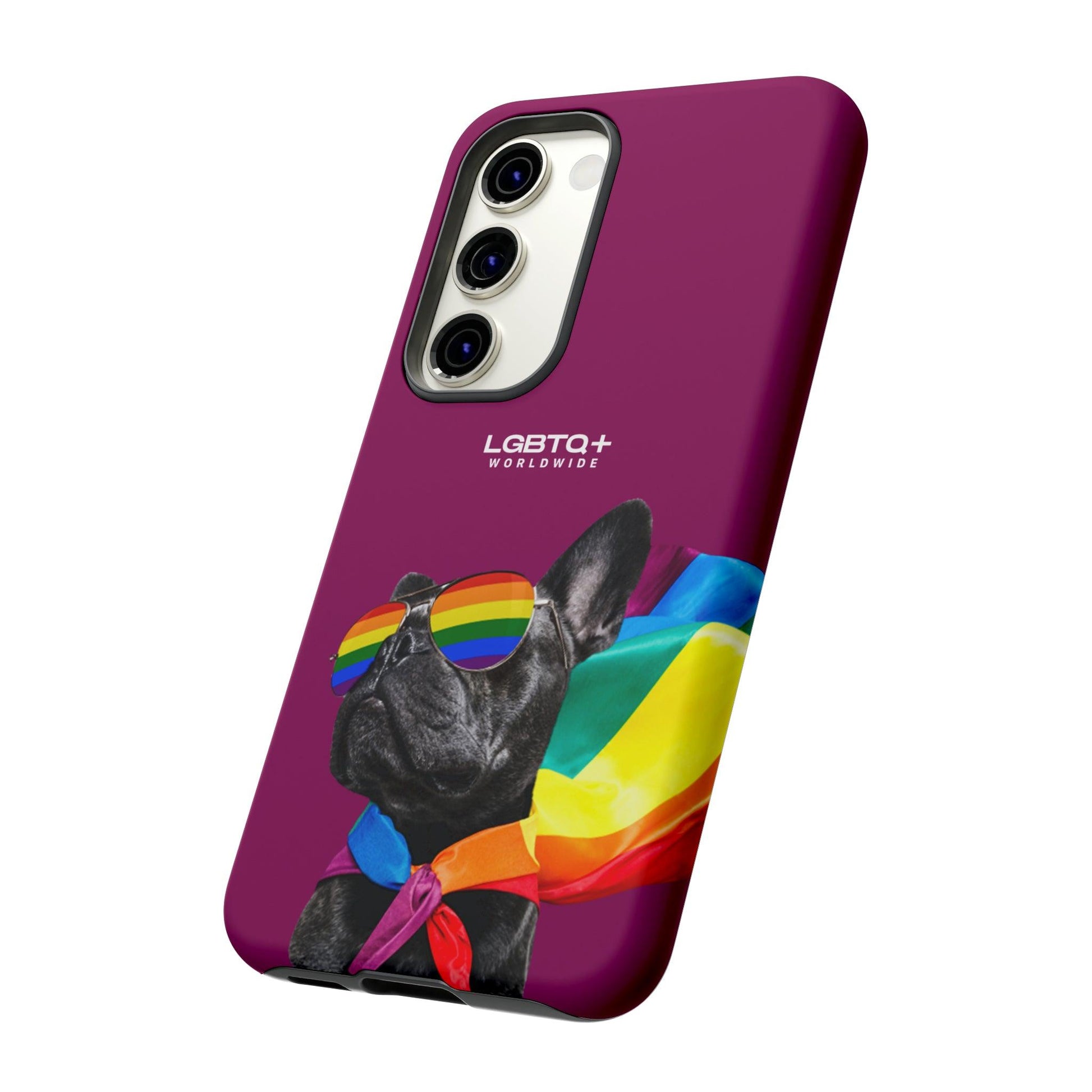 LGBTQWorldwide - ,,GLÜCKLICHER HUND" Doppelgehäuse Handyhülle Accessories, Glossy, iPhone Cases, Matte, Phone accessory, Phone Cases, Samsung Cases, Thermo, Valentine's Day Picks lgbtq Bekleidung Accessoires unisex Zubehör