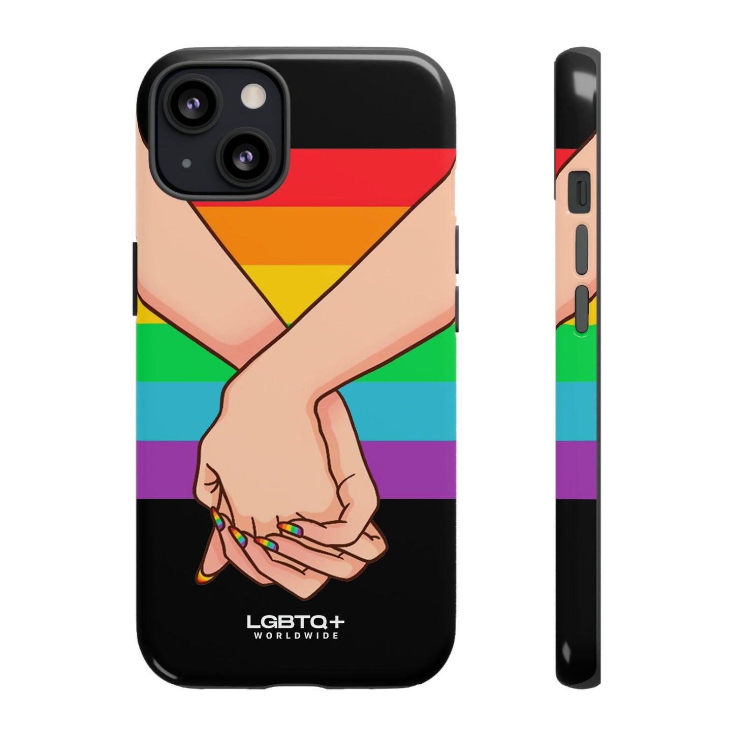 LGBTQWorldwide - ,,TOGETHER PRIDE" Doppelgehäuse Handyhülle Accessories, Glossy, iPhone Cases, Matte, Phone accessory, Phone Cases, Samsung Cases, Thermo, Valentine's Day Picks lgbtq Bekleidung Accessoires unisex Zubehör