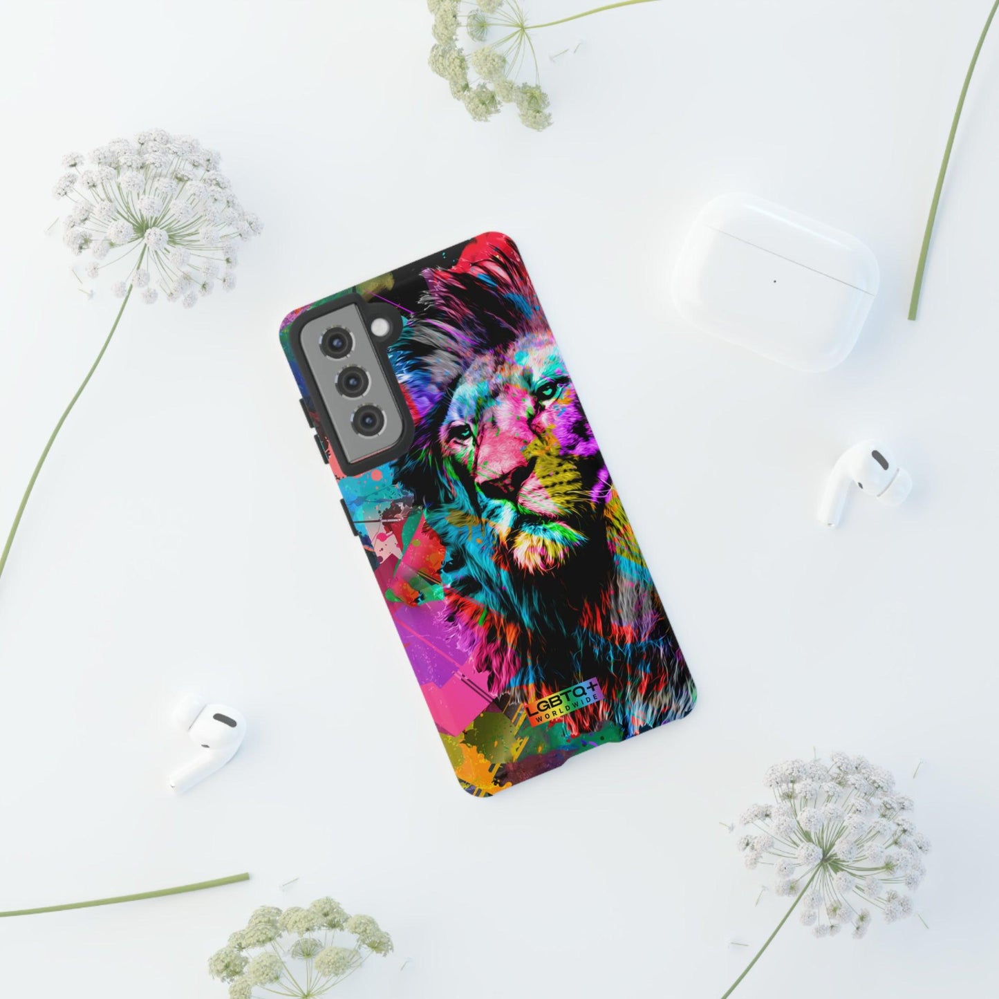 LGBTQWorldwide - ,,STARKER LÖWE" Doppelgehäuse Handyhülle Accessories, Glossy, iPhone Cases, Matte, Phone accessory, Phone Cases, Samsung Cases, Thermo, Valentine's Day Picks lgbtq Bekleidung Accessoires unisex Zubehör