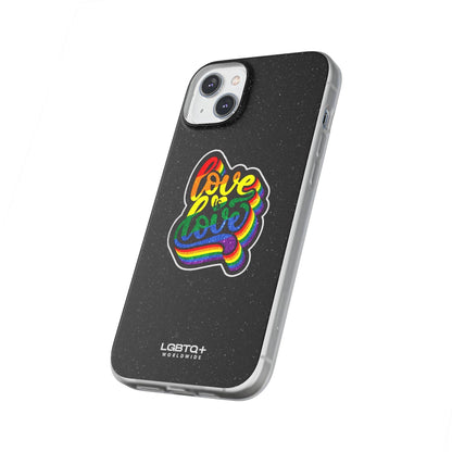 LGBTQWorldwide - ,,LIEBE IST LIEBE" Flexible Handyhülle Accessories, Case, iPhone, iPhone Cases, Phone accessory, Phone Cases, Samsung Cases, Valentine's Day promotion lgbtq Bekleidung Accessoires unisex Zubehör