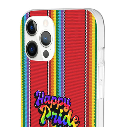 LGBTQWorldwide - ,,HAPPY PRIDE" Flexible Handyhülle Accessories, Case, iPhone, iPhone Cases, Phone accessory, Phone Cases, Samsung Cases, silikon, Valentine's Day promotion lgbtq Bekleidung Accessoires unisex Zubehör