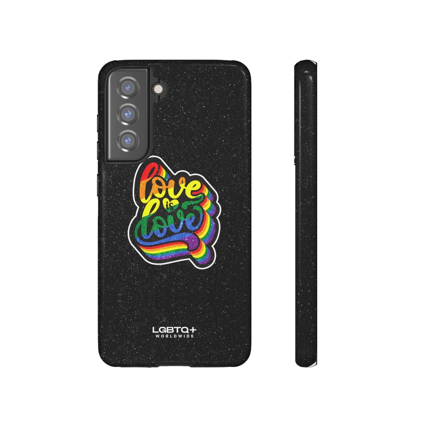 LGBTQWorldwide - ,,LOVE IS LOVE" Doppelgehäuse Handyhülle Accessories, Glossy, iPhone Cases, Matte, Phone accessory, Phone Cases, Samsung Cases, Thermo, Valentine's Day Picks lgbtq Bekleidung Accessoires unisex Zubehör