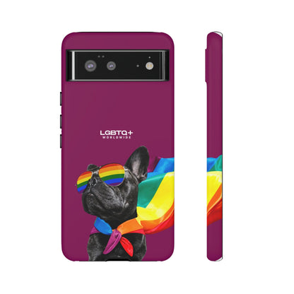 LGBTQWorldwide - ,,GLÜCKLICHER HUND" Doppelgehäuse Handyhülle Accessories, Glossy, iPhone Cases, Matte, Phone accessory, Phone Cases, Samsung Cases, Thermo, Valentine's Day Picks lgbtq Bekleidung Accessoires unisex Zubehör