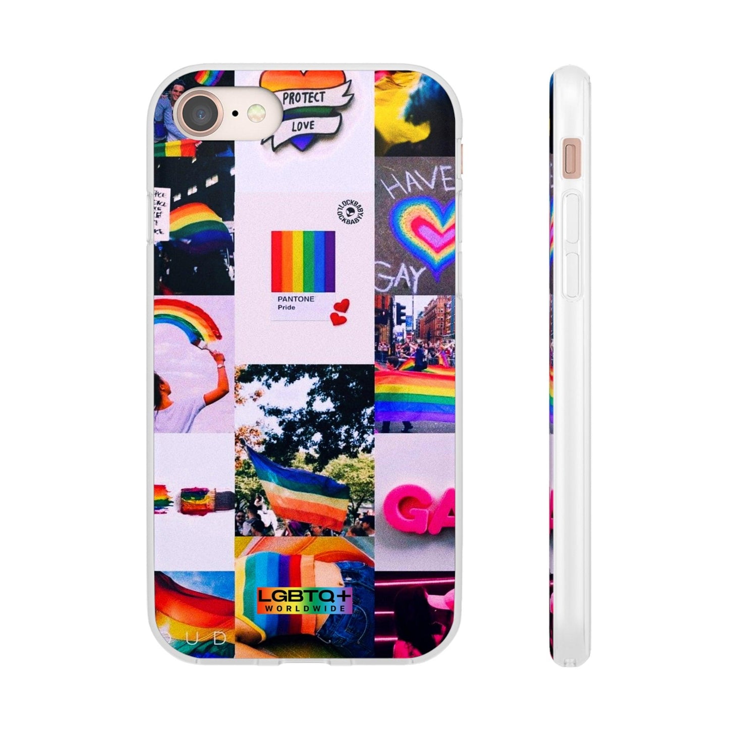 LGBTQWorldwide - ,,REGENBOGEN" Flexible Handyhülle Accessories, Case, iPhone, iPhone Cases, Phone accessory, Phone Cases, Samsung Cases, silikon, Valentine's Day promotion lgbtq Bekleidung Accessoires unisex Zubehör