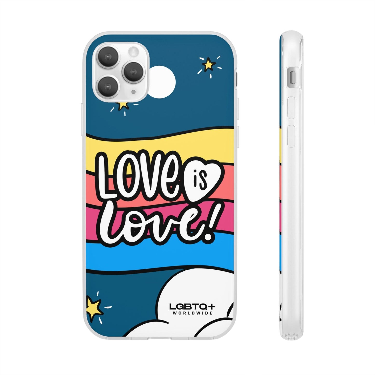 LGBTQWorldwide - ,,LIEBES WOLKE" Flexible Handyhülle Accessories, Case, iPhone, iPhone Cases, Phone accessory, Phone Cases, Samsung Cases, silikon, Valentine's Day promotion lgbtq Bekleidung Accessoires unisex Zubehör