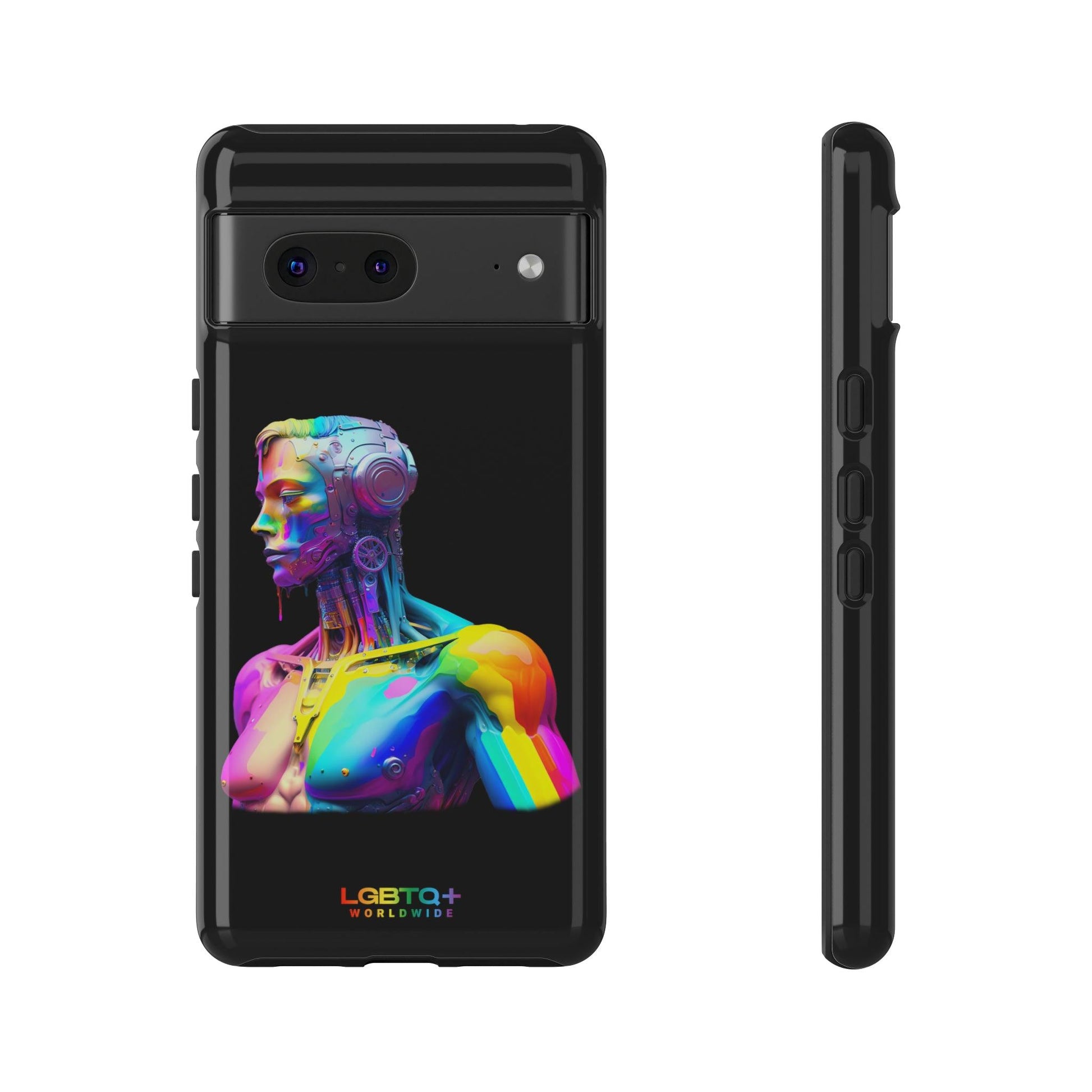 LGBTQWorldwide - ,,ZUKÜNFTIGER ROBOTER" Doppelgehäuse Handyhülle Accessories, Glossy, iPhone Cases, Matte, Phone accessory, Phone Cases, Samsung Cases, tough, Valentine's Day Picks lgbtq Bekleidung Accessoires unisex Zubehör