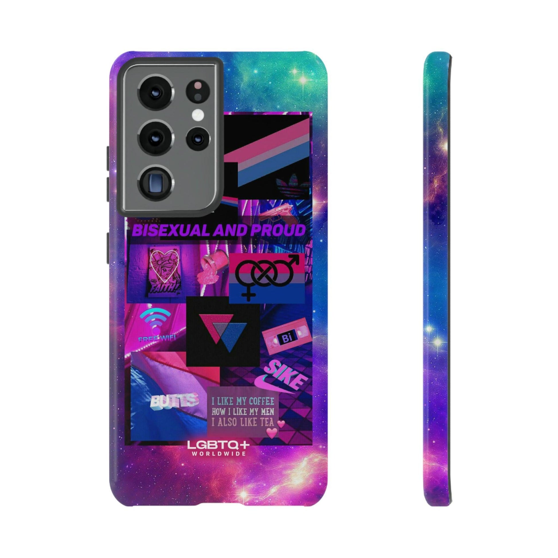 LGBTQWorldwide - ,,BISEXUAL" Doppelgehäuse Handyhülle Accessories, Glossy, iPhone Cases, Matte, Phone accessory, Phone Cases, Samsung Cases, Thermo, Valentine's Day Picks lgbtq Bekleidung Accessoires unisex Zubehör