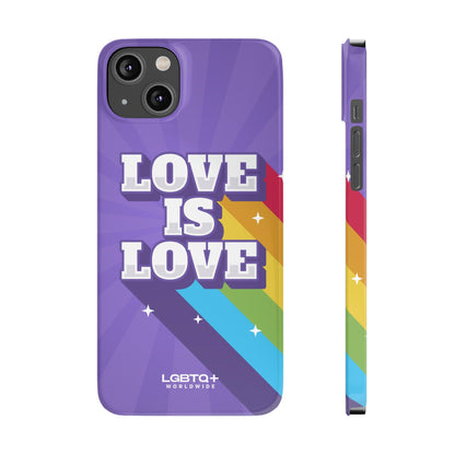 LGBTQWorldwide - ,,LOVE IS LOVE" Handyhülle Accessories, Back-to-School, card, Glossy, iPhone, iPhone Cases, Phone accessory, Phone Cases, Samsung Cases, Slim lgbtq Bekleidung Accessoires unisex Zubehör