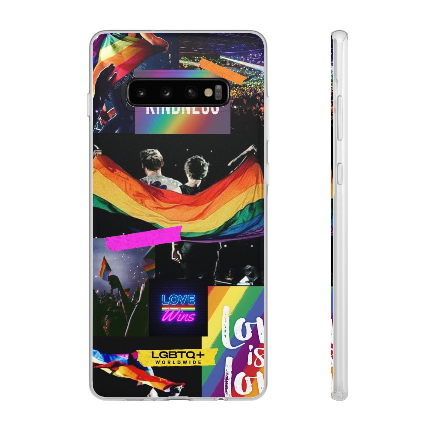 LGBTQWorldwide - ,,KINDNESS" Flexible Handyhülle Accessories, Case, iPhone, iPhone Cases, Phone accessory, Phone Cases, Samsung Cases, silikon, Valentine's Day promotion lgbtq Bekleidung Accessoires unisex Zubehör