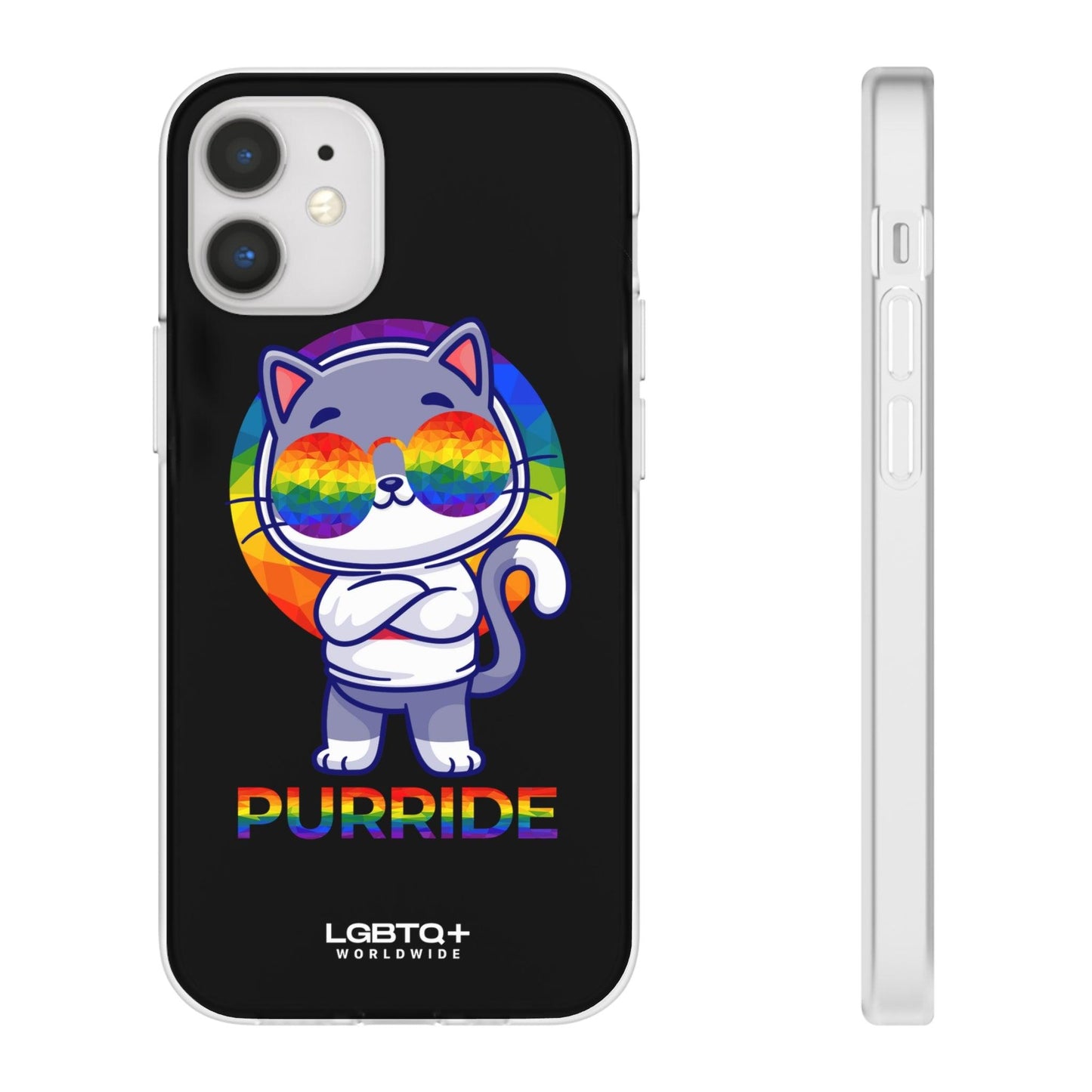 LGBTQWorldwide - ,,PURRIDE" Flexible Handyhülle Accessories, Case, iPhone, iPhone Cases, Phone accessory, Phone Cases, Samsung Cases, silikon, Valentine's Day promotion lgbtq Bekleidung Accessoires unisex Zubehör