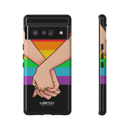 LGBTQWorldwide - ,,TOGETHER PRIDE" Doppelgehäuse Handyhülle Accessories, Glossy, iPhone Cases, Matte, Phone accessory, Phone Cases, Samsung Cases, Thermo, Valentine's Day Picks lgbtq Bekleidung Accessoires unisex Zubehör