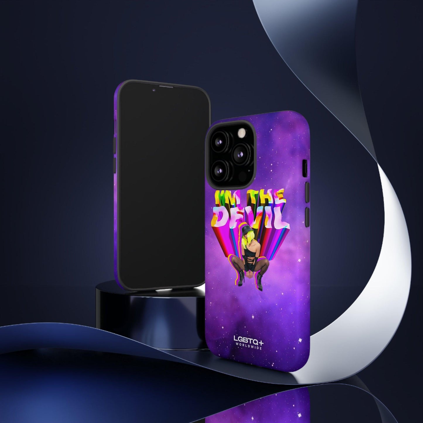 LGBTQWorldwide - ,,I AM THE DEVIL" Doppelgehäuse Handyhülle Accessories, Glossy, iPhone Cases, Matte, Phone accessory, Phone Cases, Samsung Cases, Thermo, Valentine's Day Picks lgbtq Bekleidung Accessoires unisex Zubehör