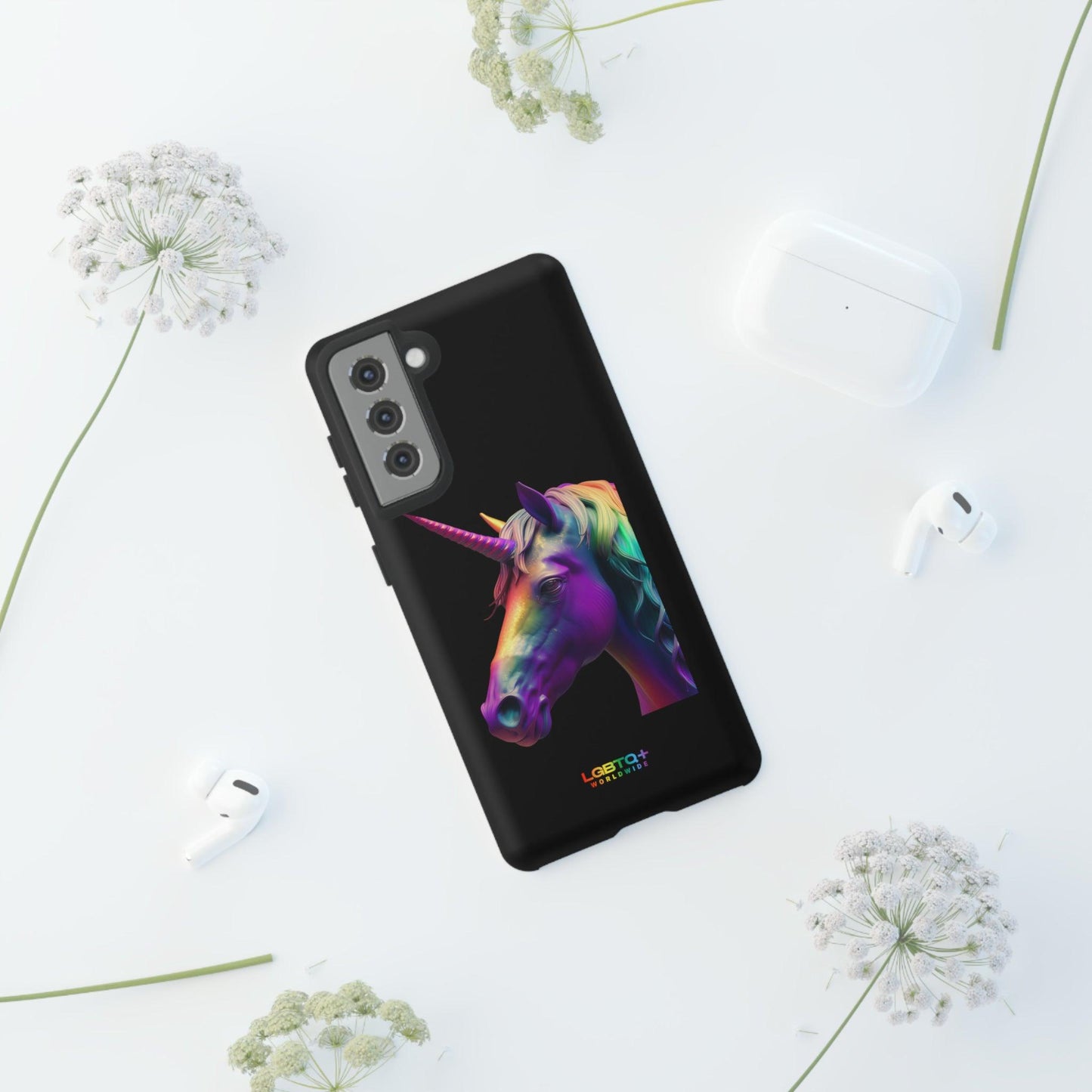 LGBTQWorldwide - ,,REGENBOGEN EINHORN" Doppelgehäuse Handyhülle Accessories, Glossy, iPhone Cases, Matte, Phone accessory, Phone Cases, Samsung Cases, tough, Valentine's Day Picks lgbtq Bekleidung Accessoires unisex Zubehör