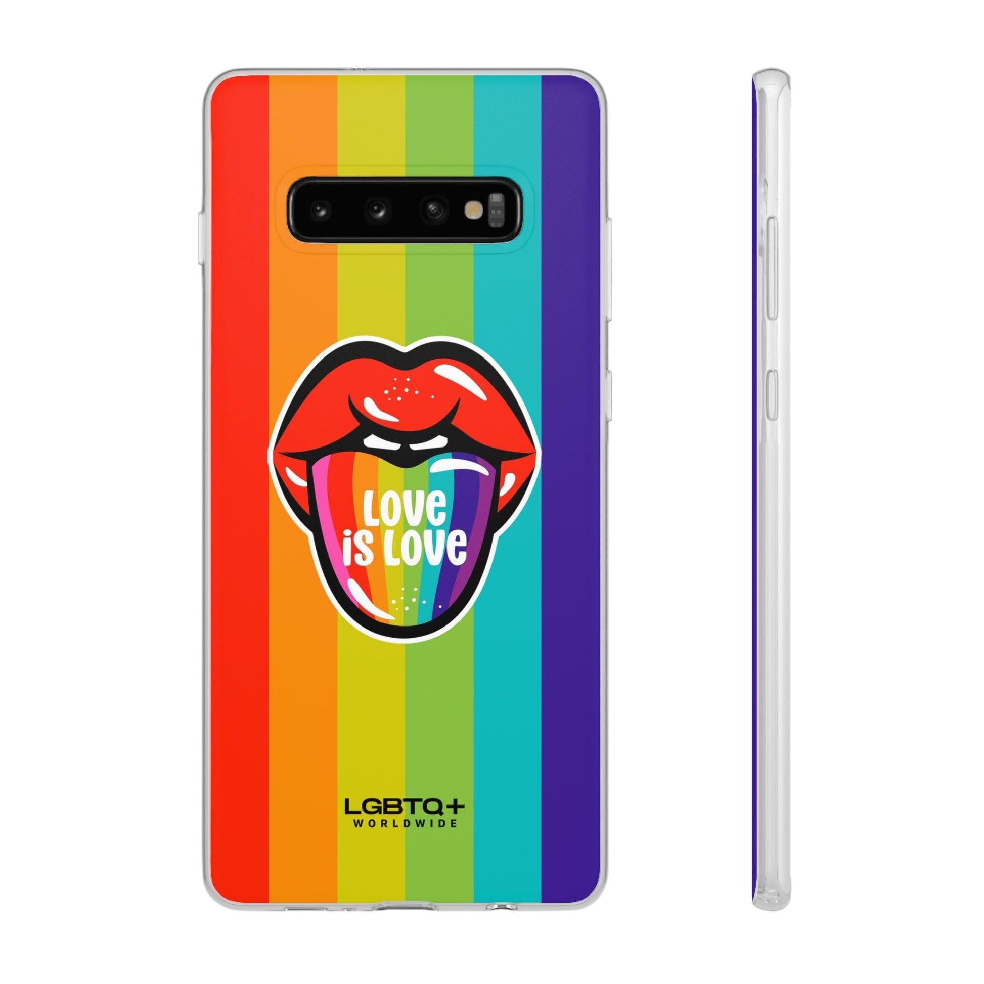 LGBTQWorldwide - ,,LIEBES ZUNGE" Flexible Handyhülle Accessories, Case, iPhone, iPhone Cases, Phone accessory, Phone Cases, Samsung Cases, silikon, Valentine's Day promotion lgbtq Bekleidung Accessoires unisex Zubehör