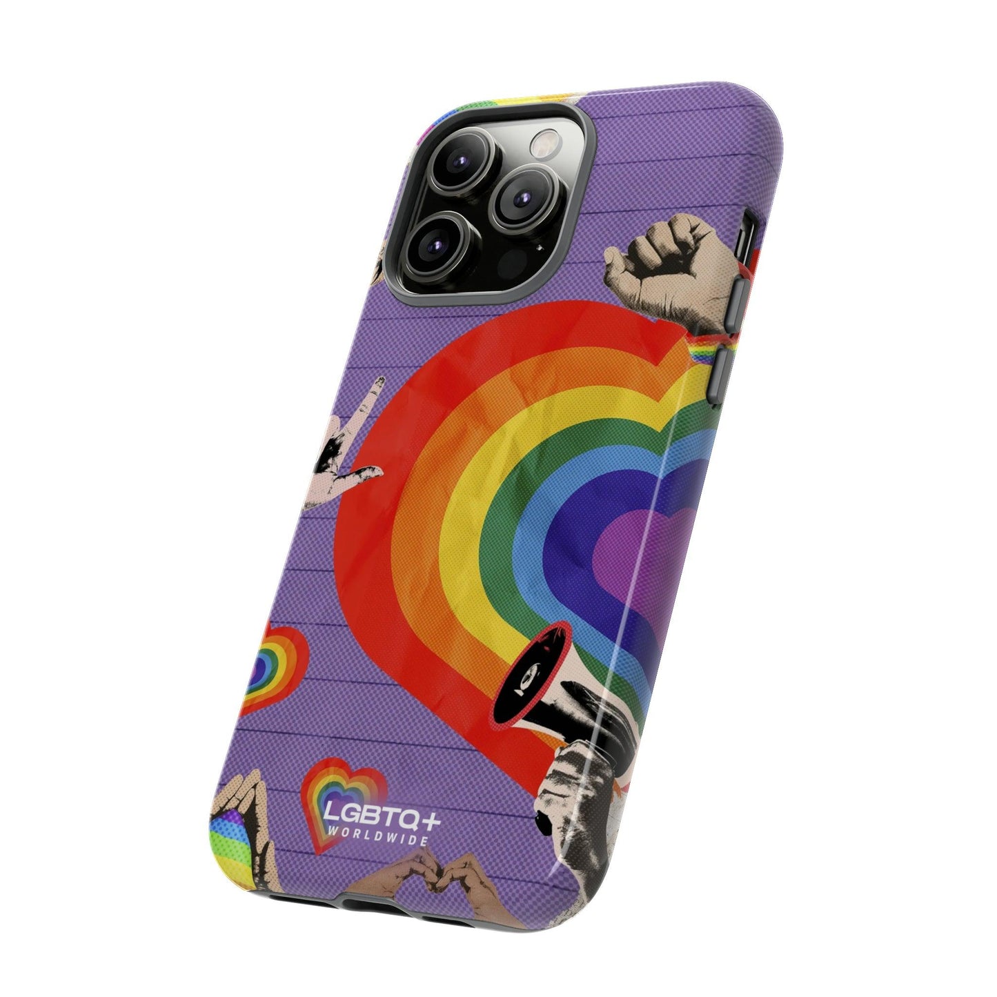 LGBTQWorldwide - ,,REGENBOGEN HERZ" Doppelgehäuse Handyhülle Accessories, Glossy, iPhone Cases, Matte, Phone accessory, Phone Cases, Samsung Cases, Thermo, Valentine's Day Picks lgbtq Bekleidung Accessoires unisex Zubehör