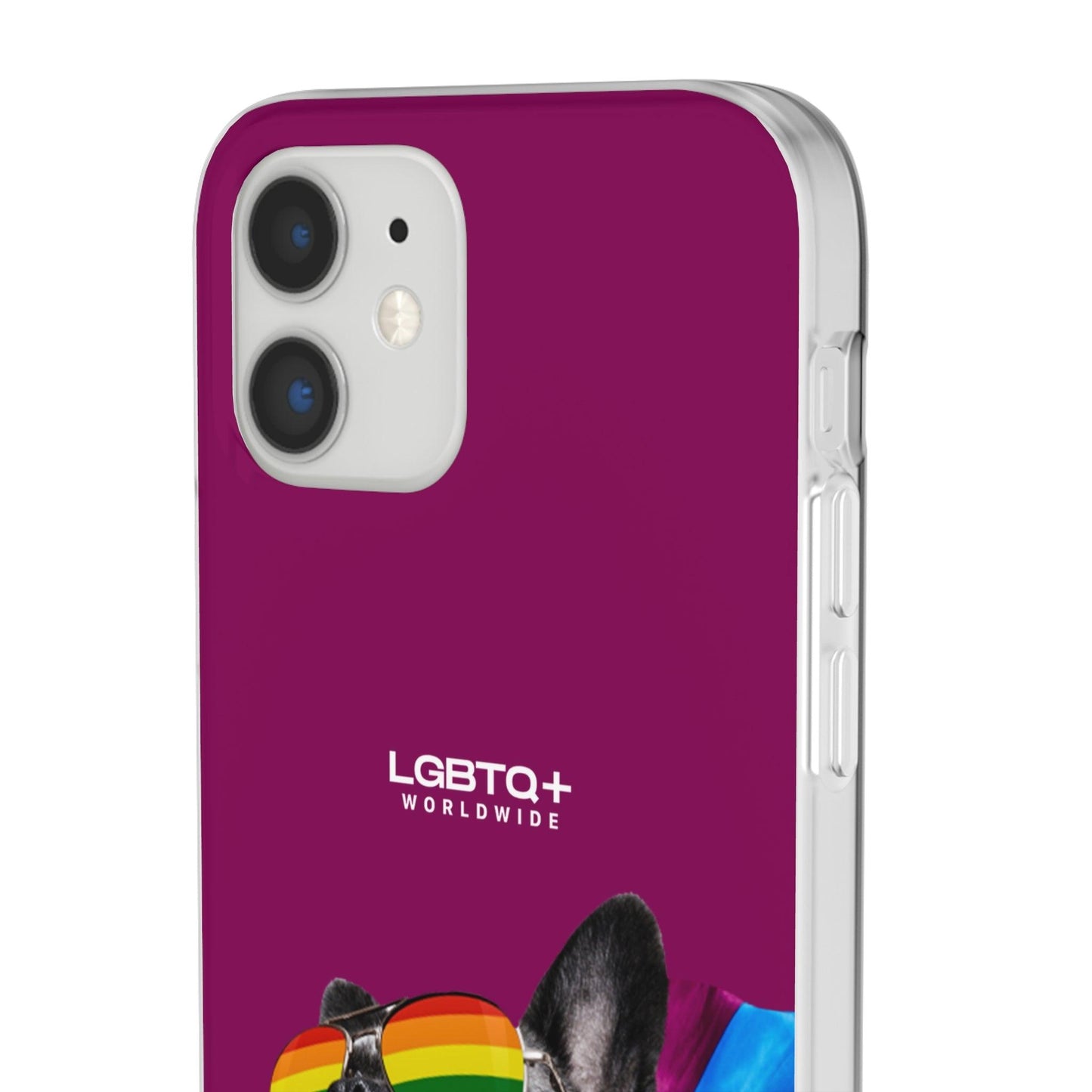 LGBTQWorldwide - ,,GLÜCKLICHER HUND" Flexible Handyhülle Accessories, Case, iPhone, iPhone Cases, Phone accessory, Phone Cases, Samsung Cases, silikon, Valentine's Day promotion lgbtq Bekleidung Accessoires unisex Zubehör