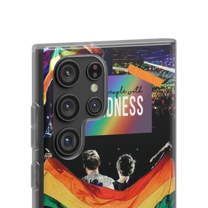 LGBTQWorldwide - ,,KINDNESS" Flexible Handyhülle Accessories, Case, iPhone, iPhone Cases, Phone accessory, Phone Cases, Samsung Cases, silikon, Valentine's Day promotion lgbtq Bekleidung Accessoires unisex Zubehör