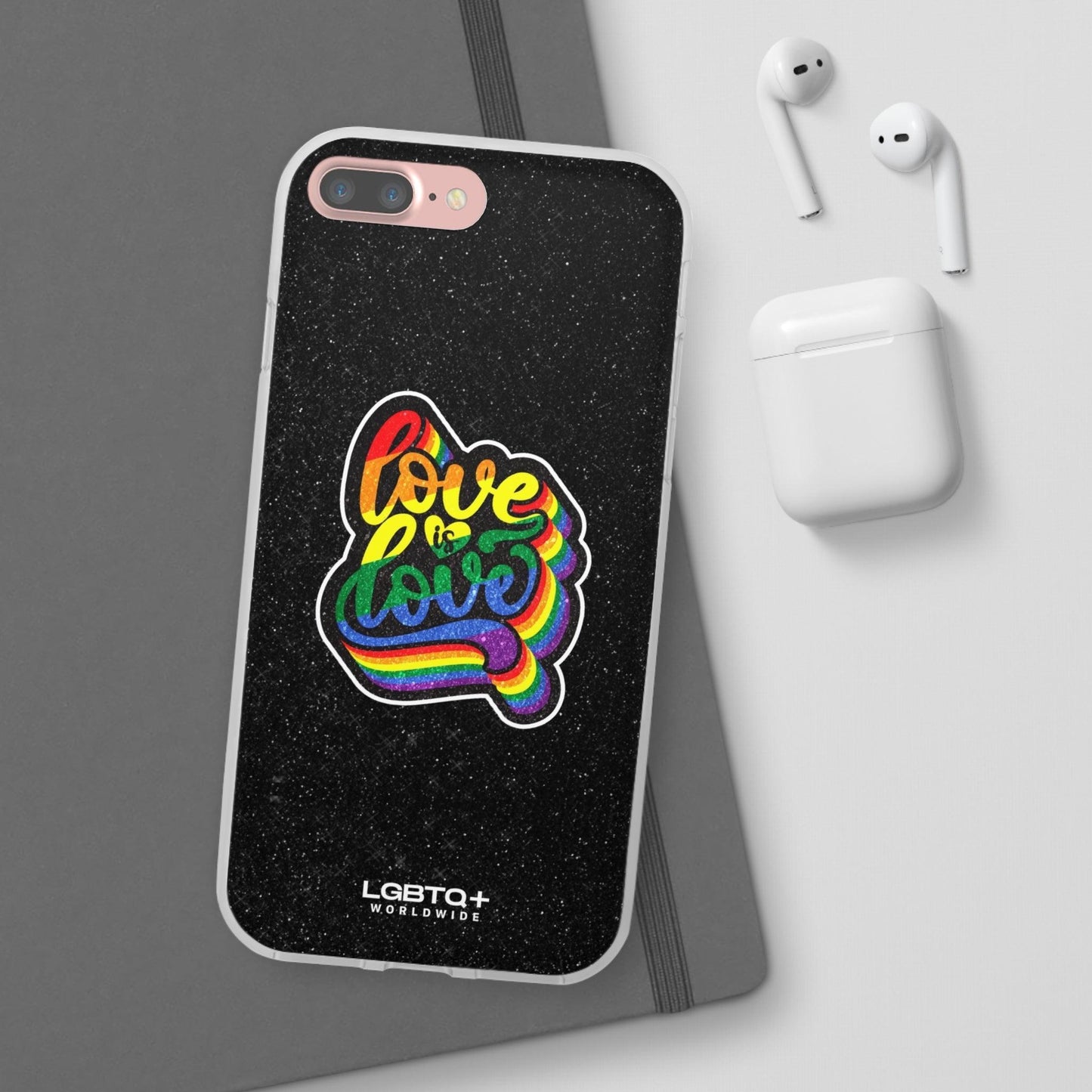 LGBTQWorldwide - ,,LIEBE IST LIEBE" Flexible Handyhülle Accessories, Case, iPhone, iPhone Cases, Phone accessory, Phone Cases, Samsung Cases, Valentine's Day promotion lgbtq Bekleidung Accessoires unisex Zubehör