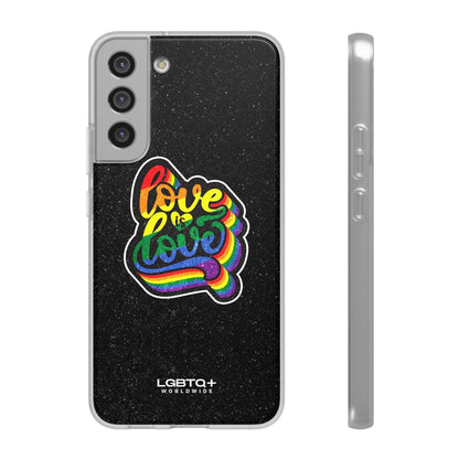 LGBTQWorldwide - ,,LIEBE IST LIEBE" Flexible Handyhülle Accessories, Case, iPhone, iPhone Cases, Phone accessory, Phone Cases, Samsung Cases, Valentine's Day promotion lgbtq Bekleidung Accessoires unisex Zubehör