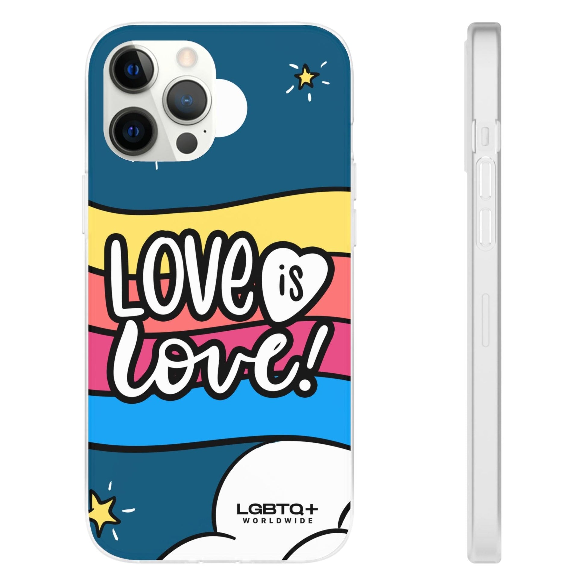 LGBTQWorldwide - ,,LIEBES WOLKE" Flexible Handyhülle Accessories, Case, iPhone, iPhone Cases, Phone accessory, Phone Cases, Samsung Cases, silikon, Valentine's Day promotion lgbtq Bekleidung Accessoires unisex Zubehör