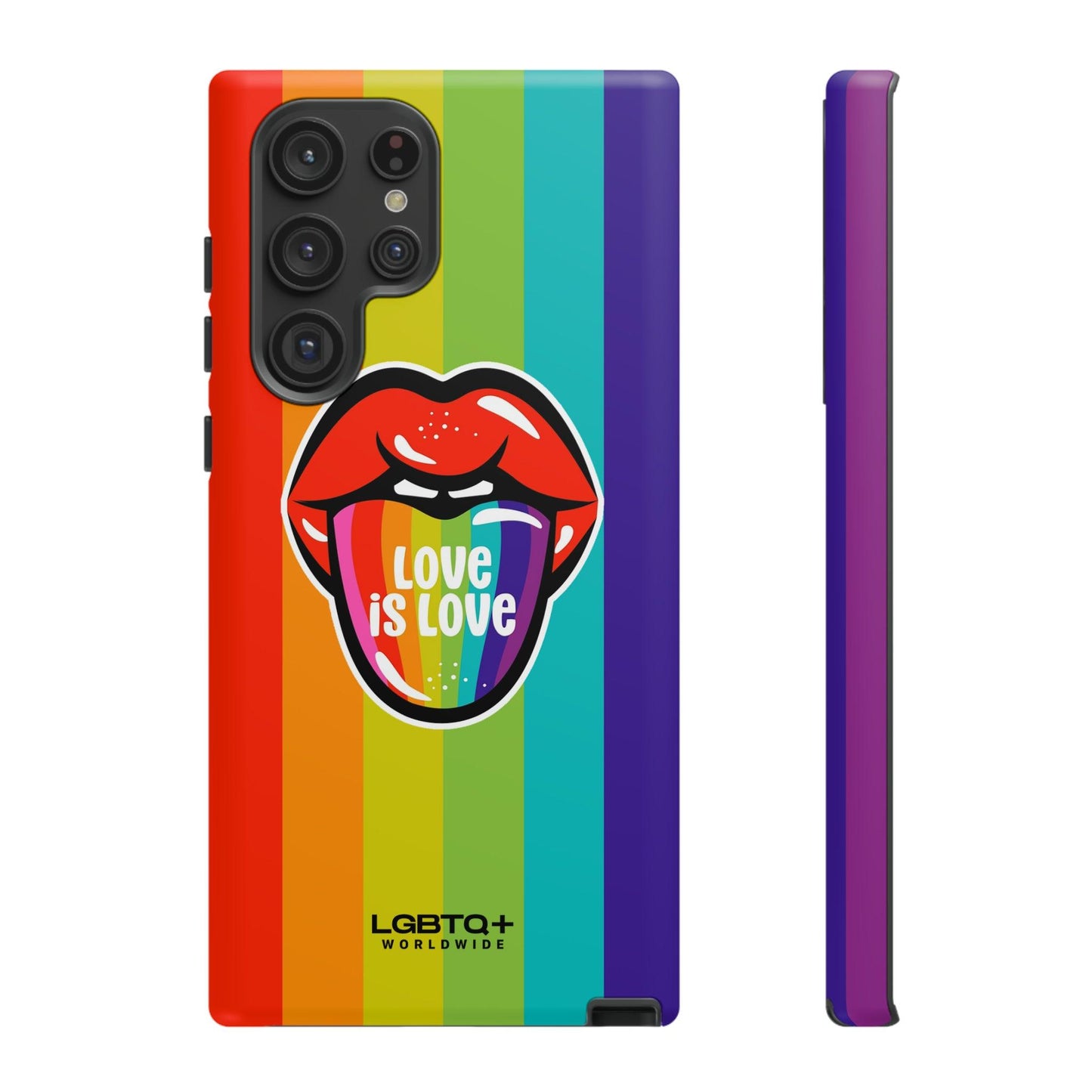 LGBTQWorldwide - ,,LIEBES ZUNGE" Doppelgehäuse Handyhülle Accessories, Glossy, iPhone Cases, Matte, Phone accessory, Phone Cases, Samsung Cases, Thermo, Valentine's Day Picks lgbtq Bekleidung Accessoires unisex Zubehör