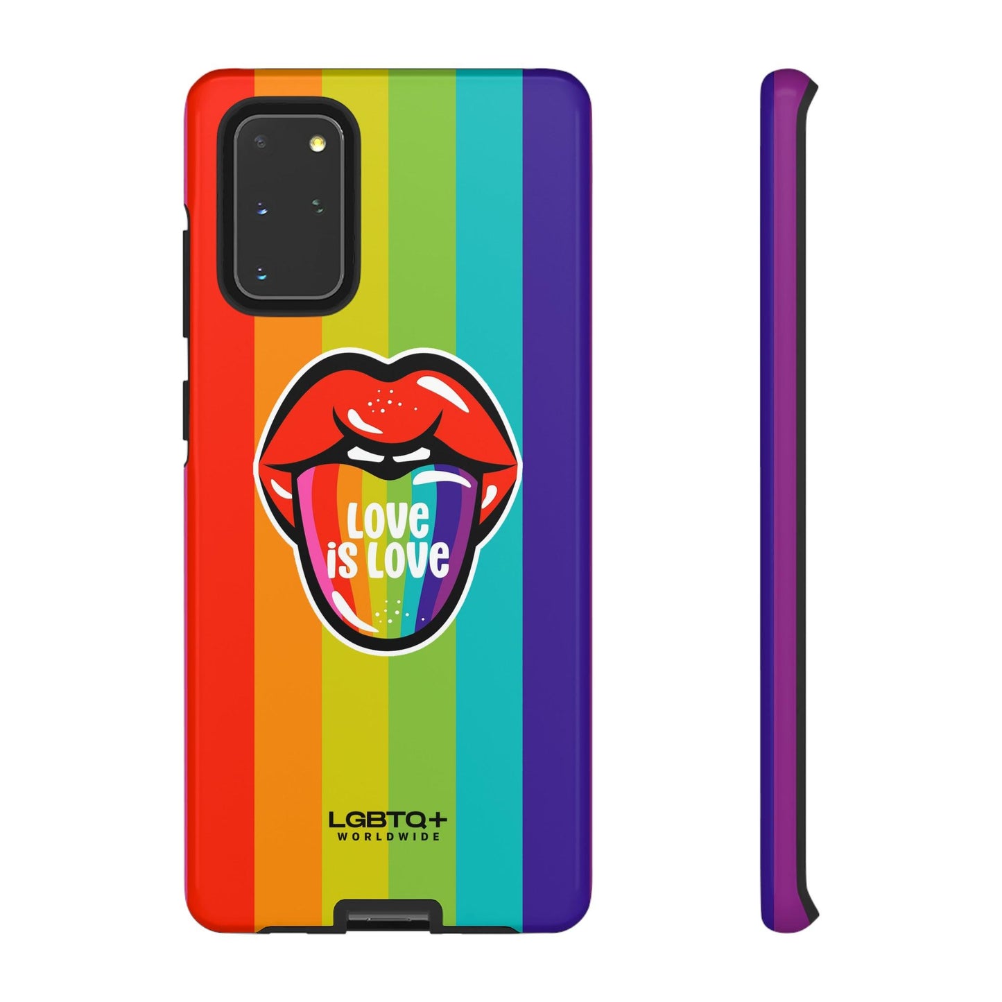 LGBTQWorldwide - ,,LIEBES ZUNGE" Doppelgehäuse Handyhülle Accessories, Glossy, iPhone Cases, Matte, Phone accessory, Phone Cases, Samsung Cases, Thermo, Valentine's Day Picks lgbtq Bekleidung Accessoires unisex Zubehör