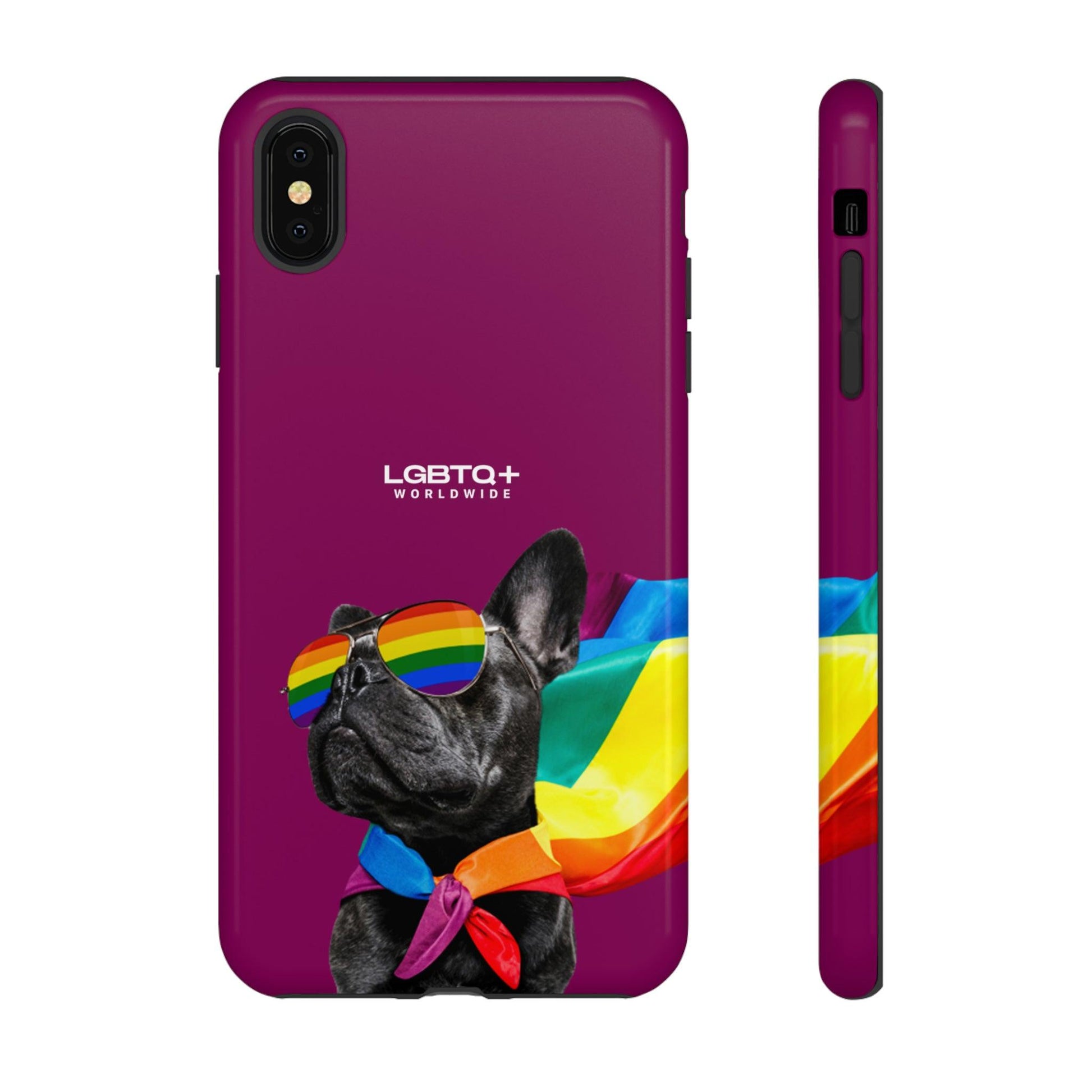 LGBTQWorldwide - ,,GLÜCKLICHER HUND" Doppelgehäuse Handyhülle Accessories, Glossy, iPhone Cases, Matte, Phone accessory, Phone Cases, Samsung Cases, Thermo, Valentine's Day Picks lgbtq Bekleidung Accessoires unisex Zubehör