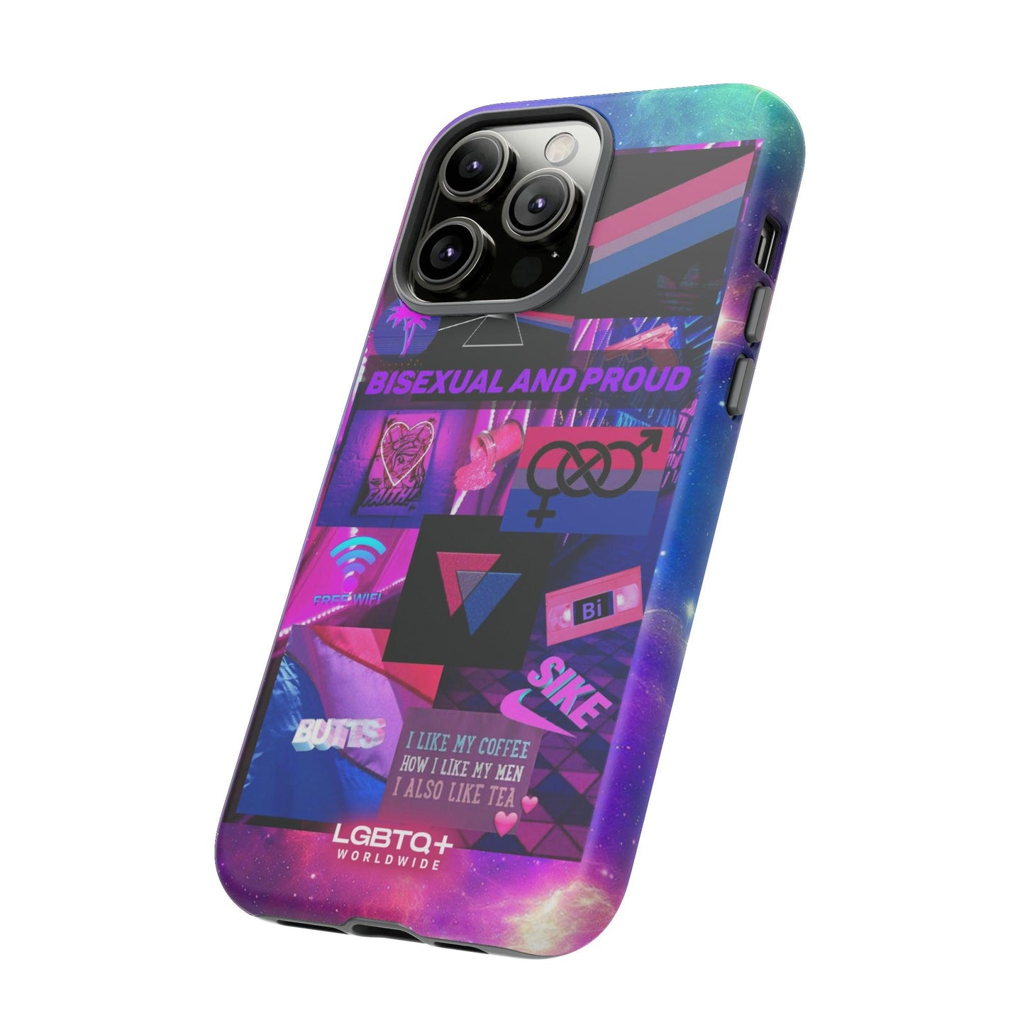 LGBTQWorldwide - ,,BISEXUAL" Doppelgehäuse Handyhülle Accessories, Glossy, iPhone Cases, Matte, Phone accessory, Phone Cases, Samsung Cases, Thermo, Valentine's Day Picks lgbtq Bekleidung Accessoires unisex Zubehör