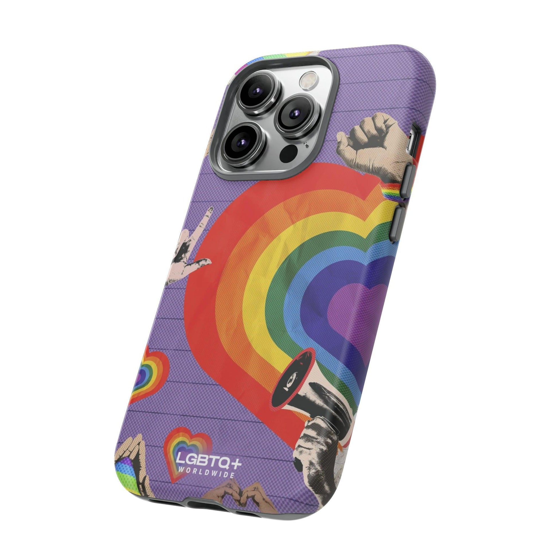 LGBTQWorldwide - ,,REGENBOGEN HERZ" Doppelgehäuse Handyhülle Accessories, Glossy, iPhone Cases, Matte, Phone accessory, Phone Cases, Samsung Cases, Thermo, Valentine's Day Picks lgbtq Bekleidung Accessoires unisex Zubehör