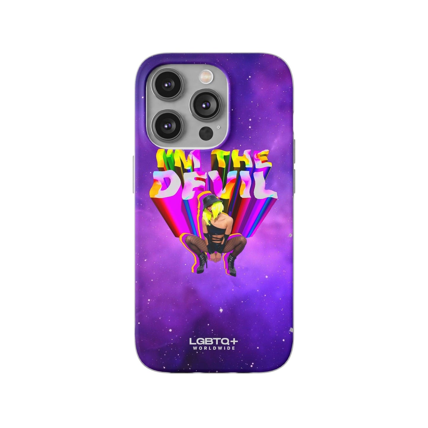 LGBTQWorldwide - ,,I AM THE DEVIL" Flexible Handyhülle Accessories, Case, iPhone, iPhone Cases, Phone accessory, Phone Cases, Samsung Cases, silikon, Valentine's Day promotion lgbtq Bekleidung Accessoires unisex Zubehör