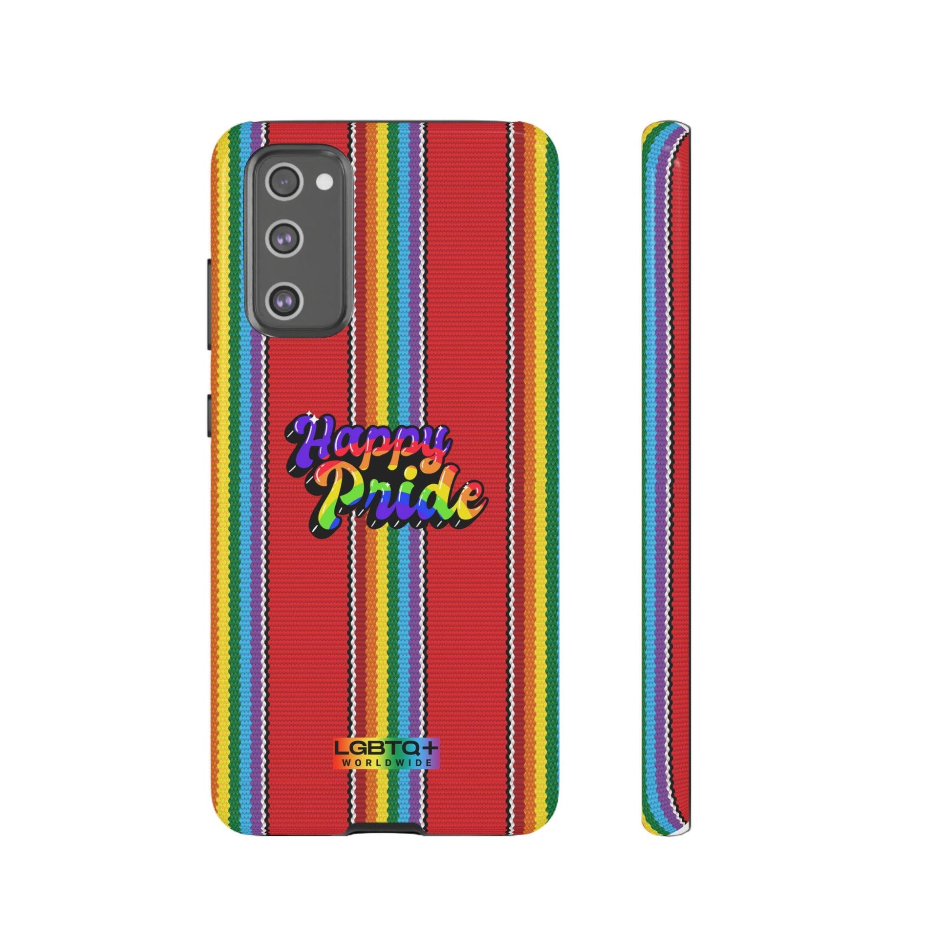 LGBTQWorldwide - ,,HAPPY PRIDE" Doppelgehäuse Handyhülle Accessories, Glossy, iPhone Cases, Matte, Phone accessory, Phone Cases, Samsung Cases, Thermo, Valentine's Day Picks lgbtq Bekleidung Accessoires unisex Zubehör