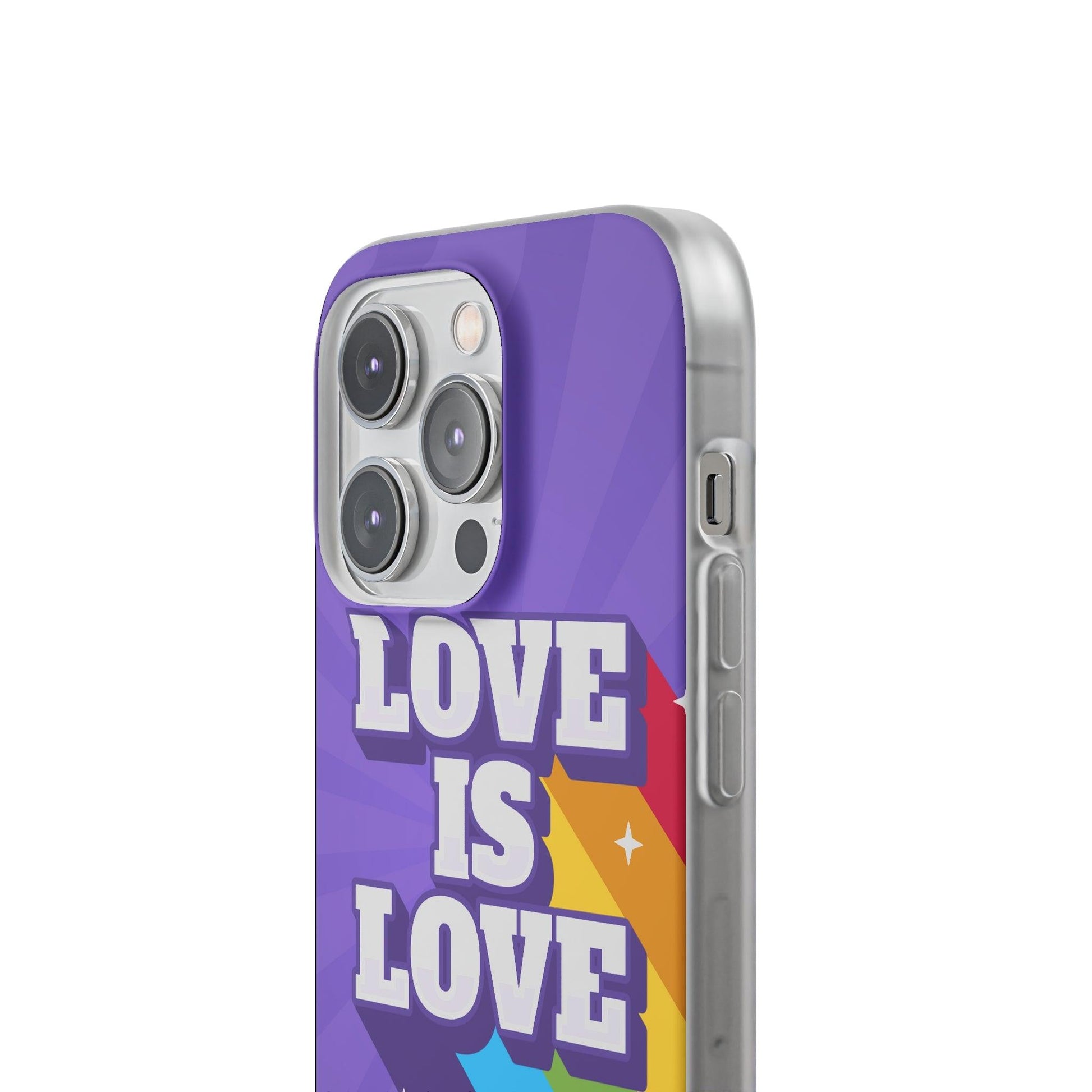 LGBTQWorldwide - ,,LOVE IS LOVE" Flexible Handyhülle Accessories, Case, iPhone, iPhone Cases, Phone accessory, Phone Cases, Samsung Cases, silikon, Valentine's Day promotion lgbtq Bekleidung Accessoires unisex Zubehör