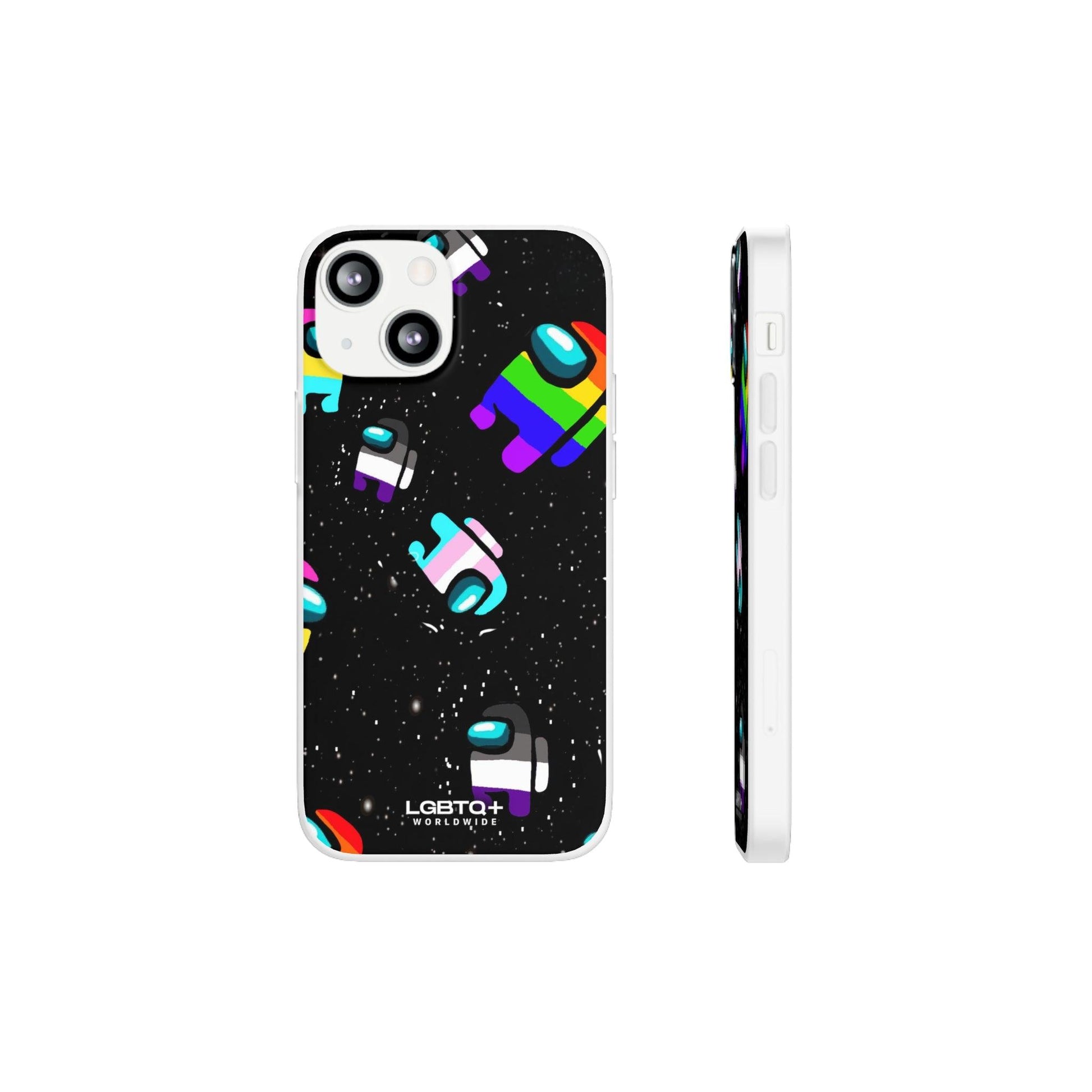 LGBTQWorldwide - ,,IMPOSTER" Flexible Handyhülle Accessories, Case, iPhone, iPhone Cases, Phone accessory, Phone Cases, Samsung Cases, silikon, Valentine's Day promotion lgbtq Bekleidung Accessoires unisex Zubehör