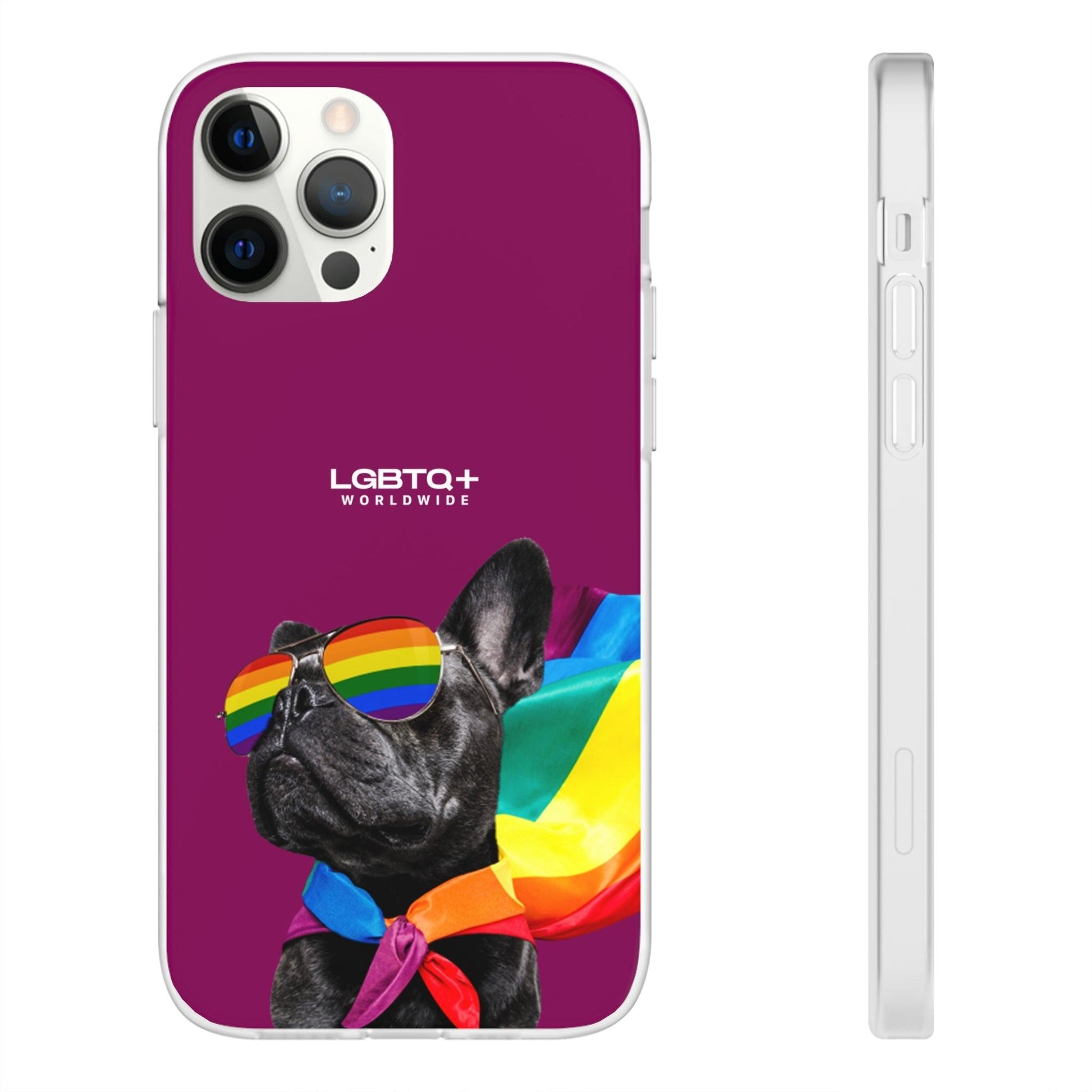 LGBTQWorldwide - ,,GLÜCKLICHER HUND" Flexible Handyhülle Accessories, Case, iPhone, iPhone Cases, Phone accessory, Phone Cases, Samsung Cases, silikon, Valentine's Day promotion lgbtq Bekleidung Accessoires unisex Zubehör