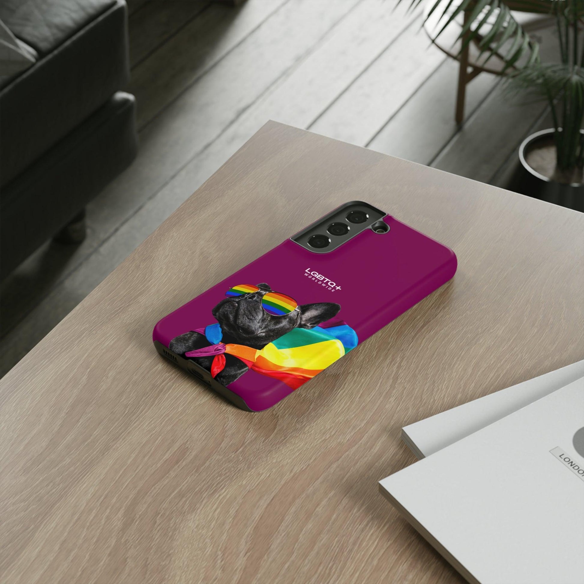 LGBTQWorldwide - ,,GLÜCKLICHER HUND" Doppelgehäuse Handyhülle Accessories, Glossy, iPhone Cases, Matte, Phone accessory, Phone Cases, Samsung Cases, Thermo, Valentine's Day Picks lgbtq Bekleidung Accessoires unisex Zubehör