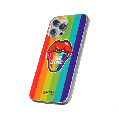 LGBTQWorldwide - ,,LIEBES ZUNGE" Flexible Handyhülle Accessories, Case, iPhone, iPhone Cases, Phone accessory, Phone Cases, Samsung Cases, silikon, Valentine's Day promotion lgbtq Bekleidung Accessoires unisex Zubehör