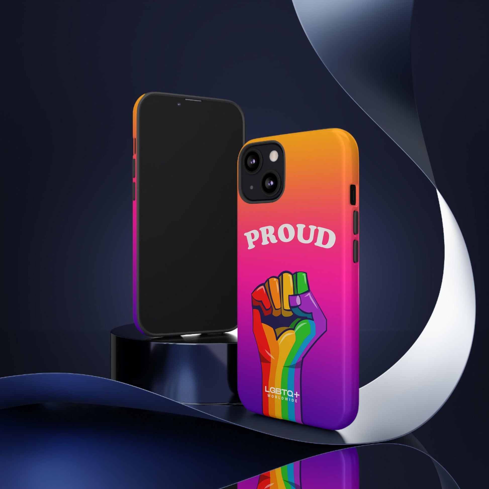 LGBTQWorldwide - ,,GLÜCKLICH" Doppelgehäuse Handyhülle Accessories, Glossy, iPhone Cases, Matte, Phone accessory, Phone Cases, Samsung Cases, Thermo, Valentine's Day Picks lgbtq Bekleidung Accessoires unisex Zubehör