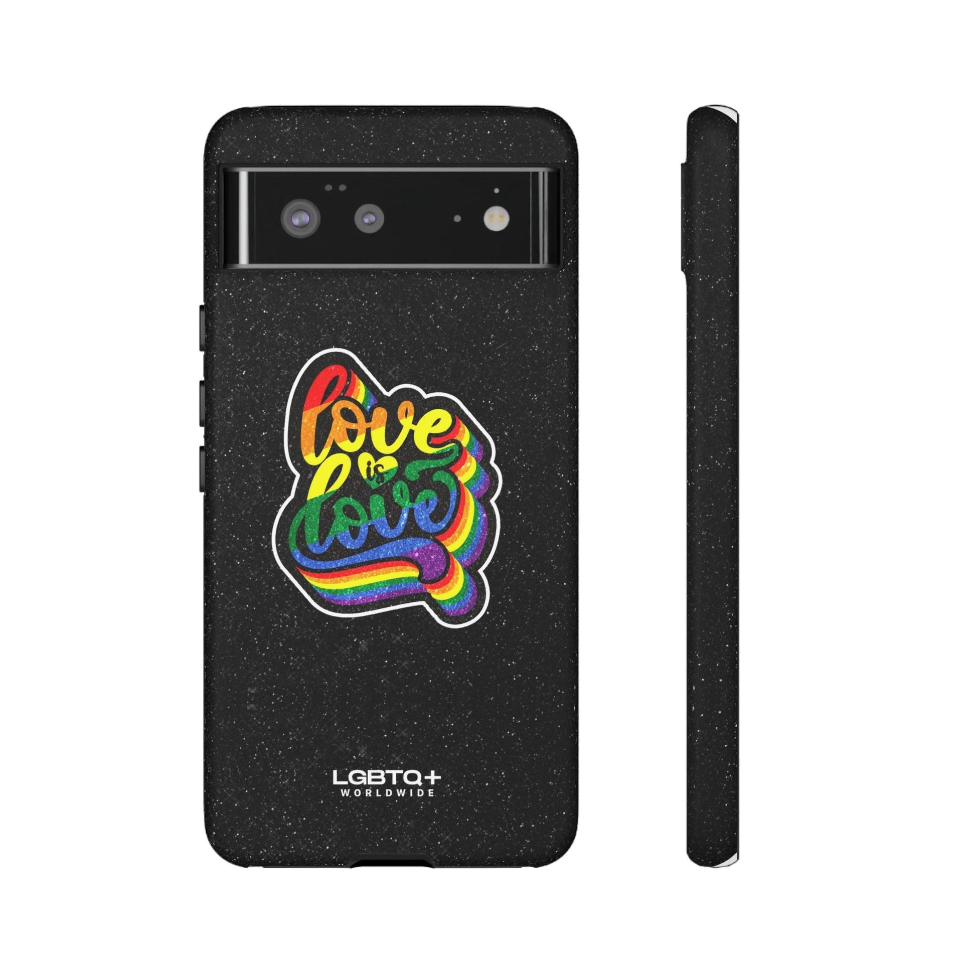 LGBTQWorldwide - ,,LOVE IS LOVE" Doppelgehäuse Handyhülle Accessories, Glossy, iPhone Cases, Matte, Phone accessory, Phone Cases, Samsung Cases, Thermo, Valentine's Day Picks lgbtq Bekleidung Accessoires unisex Zubehör