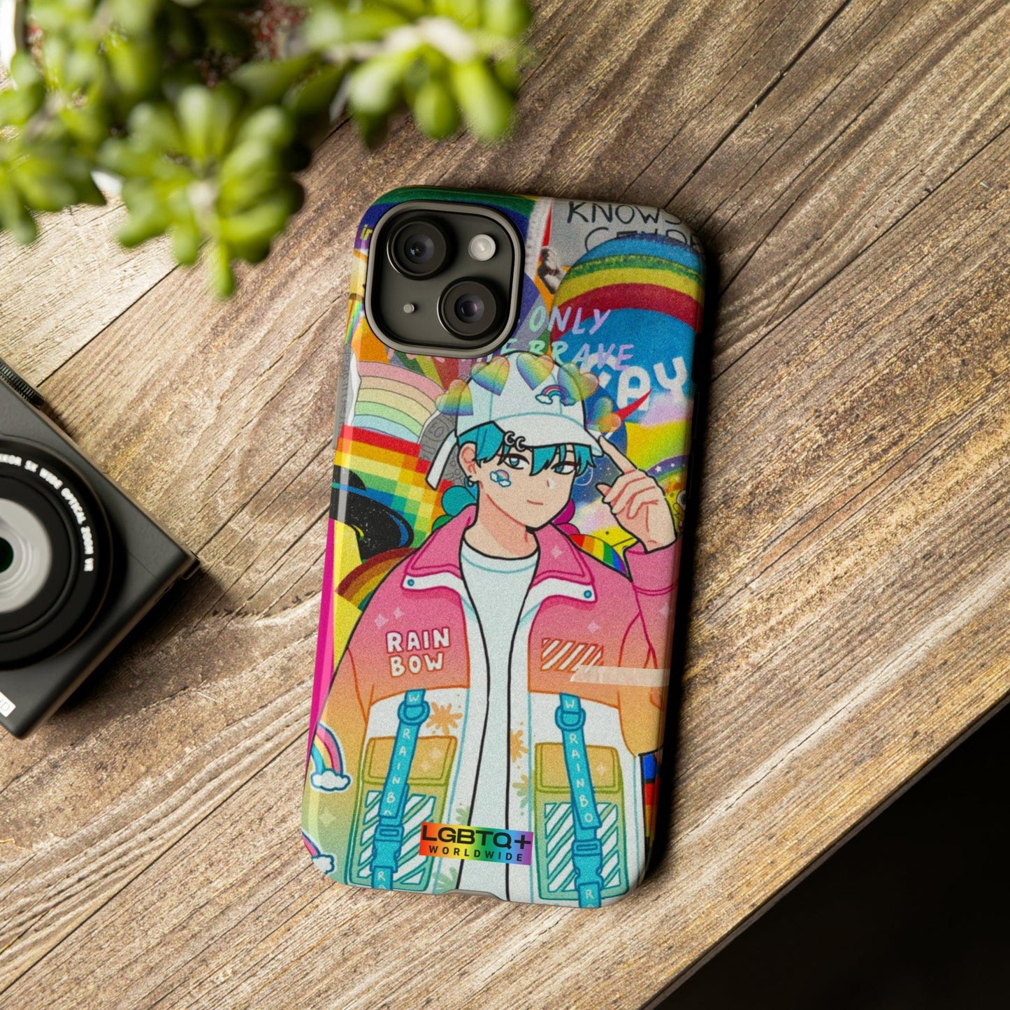 LGBTQWorldwide - ,,REGENBOGEN JUNGE" Doppelgehäuse Handyhülle Accessories, Glossy, iPhone Cases, Matte, Phone accessory, Phone Cases, Samsung Cases, Thermo, Valentine's Day Picks lgbtq Bekleidung Accessoires unisex Zubehör