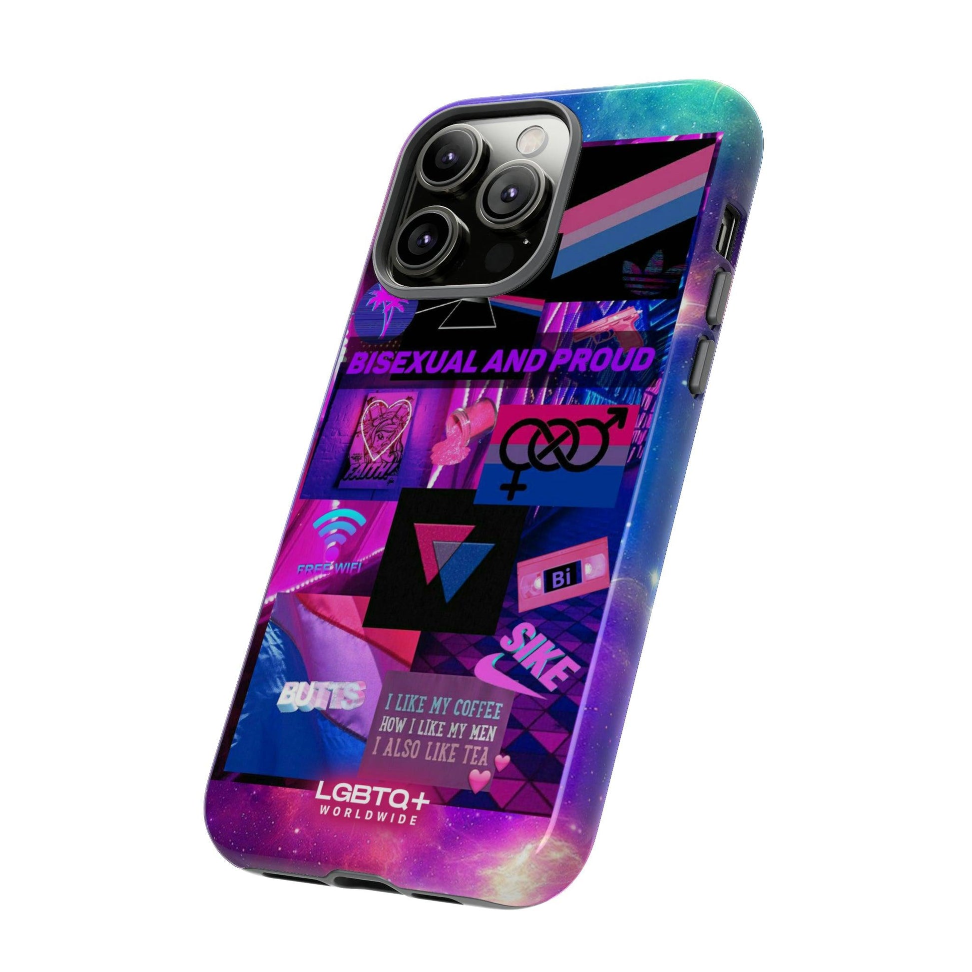 LGBTQWorldwide - ,,BISEXUAL" Doppelgehäuse Handyhülle Accessories, Glossy, iPhone Cases, Matte, Phone accessory, Phone Cases, Samsung Cases, Thermo, Valentine's Day Picks lgbtq Bekleidung Accessoires unisex Zubehör