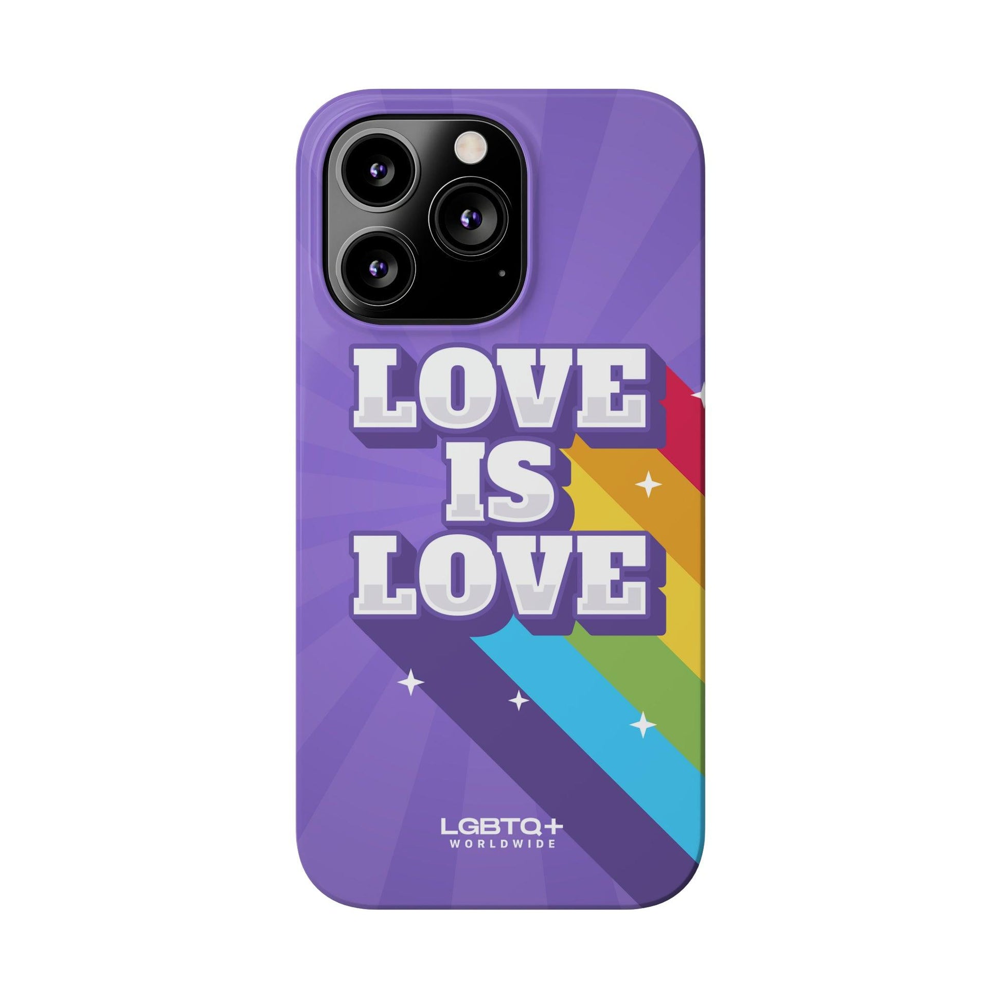 LGBTQWorldwide - ,,LOVE IS LOVE" Handyhülle Accessories, Back-to-School, card, Glossy, iPhone, iPhone Cases, Phone accessory, Phone Cases, Samsung Cases, Slim lgbtq Bekleidung Accessoires unisex Zubehör