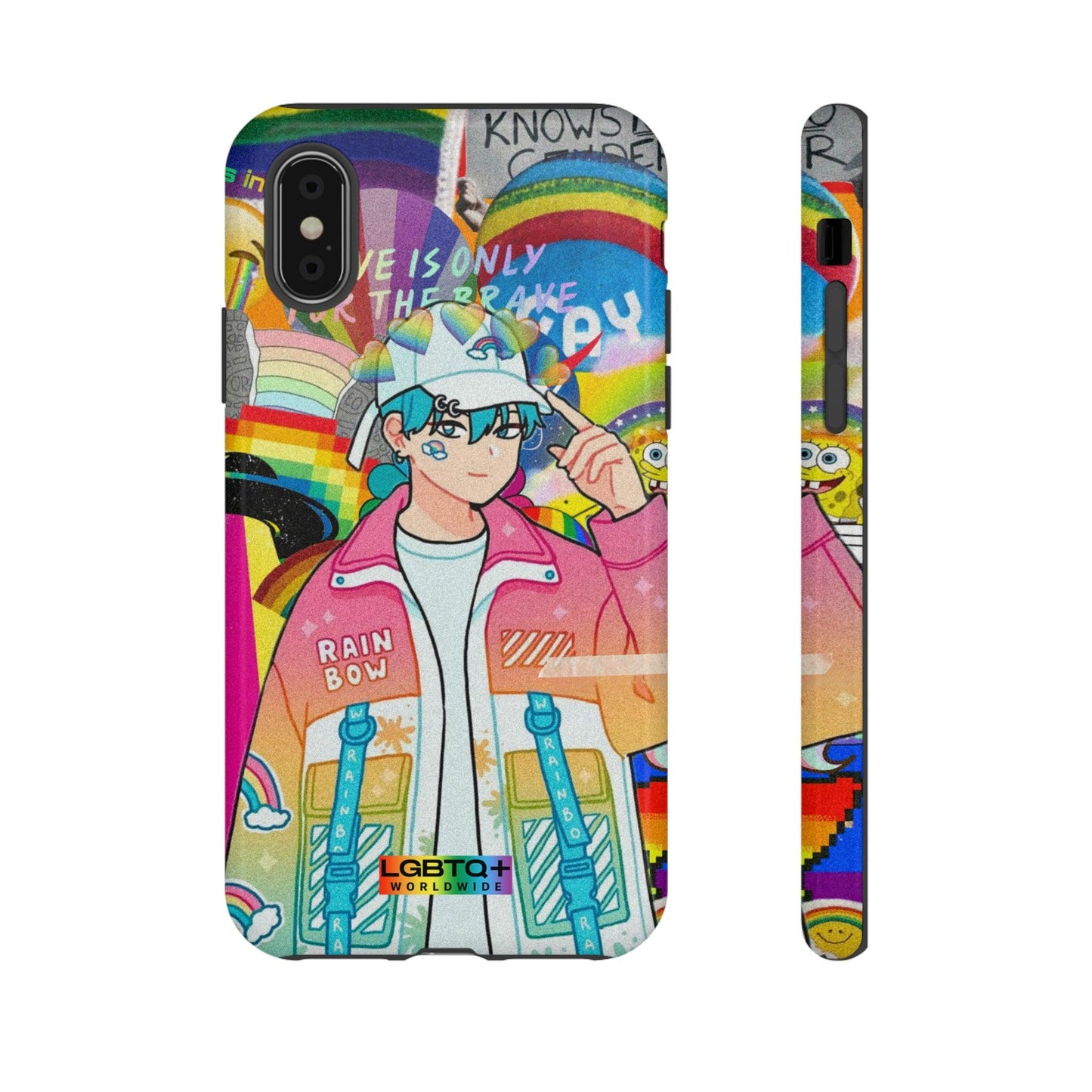 LGBTQWorldwide - ,,REGENBOGEN JUNGE" Doppelgehäuse Handyhülle Accessories, Glossy, iPhone Cases, Matte, Phone accessory, Phone Cases, Samsung Cases, Thermo, Valentine's Day Picks lgbtq Bekleidung Accessoires unisex Zubehör